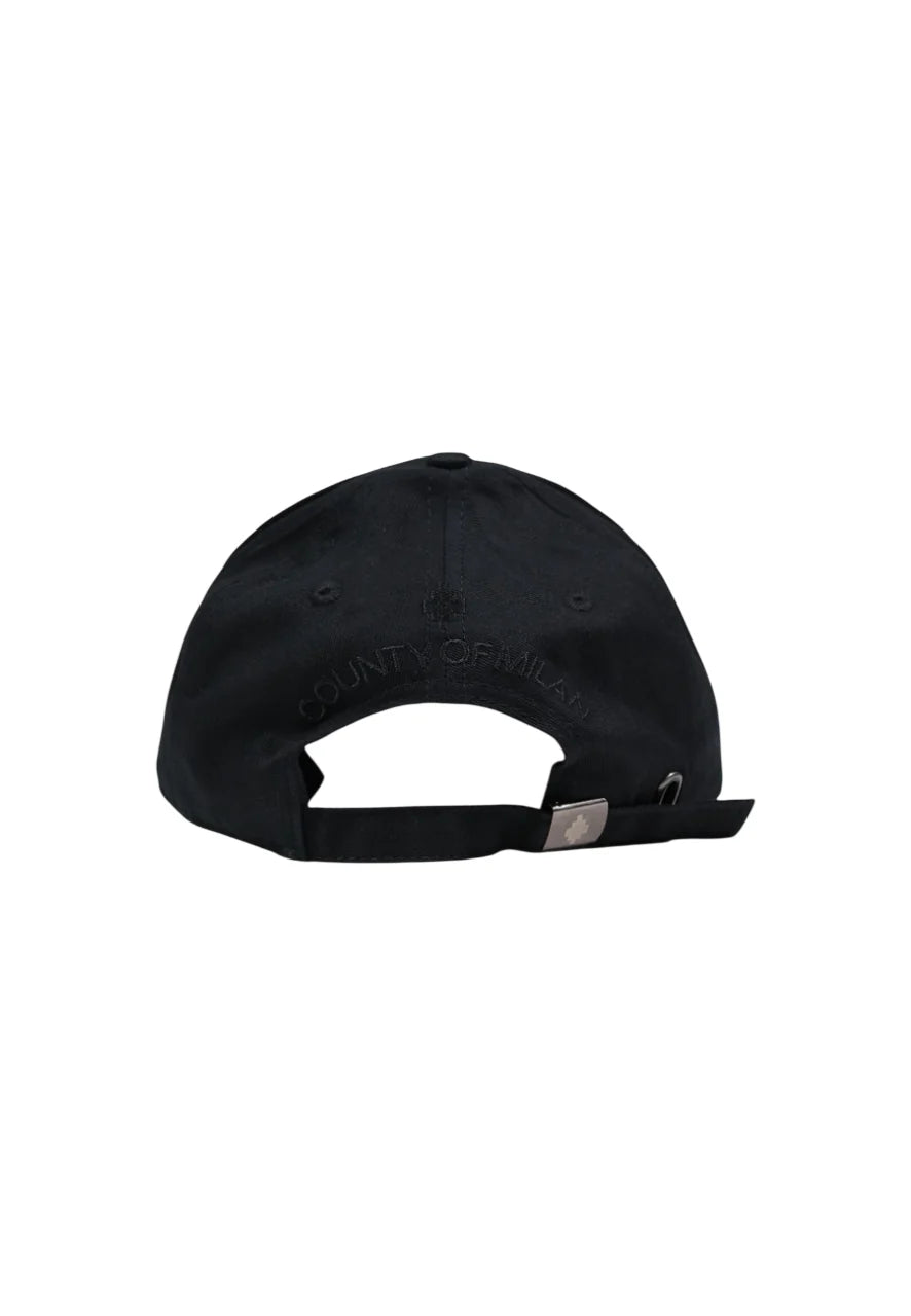County of Milan cappello con visiera stampa iconica nero COMAS260488 BLACK-YELLOW WINGS COUNTY OF MILAN 