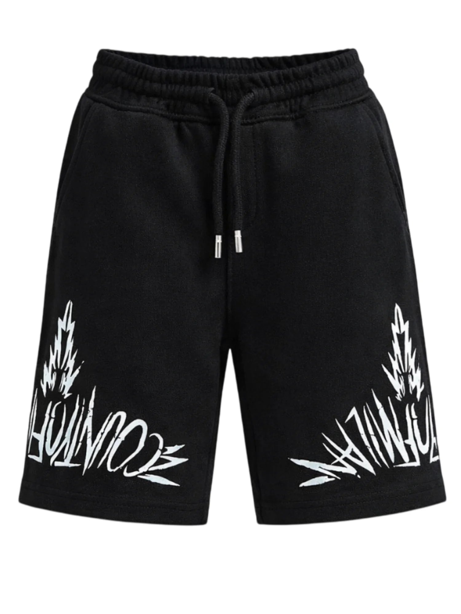 County of Milan bermuda bambino con stampa iconica nero S6CMJBBE025 110 COUNTY OF MILAN KIDS 