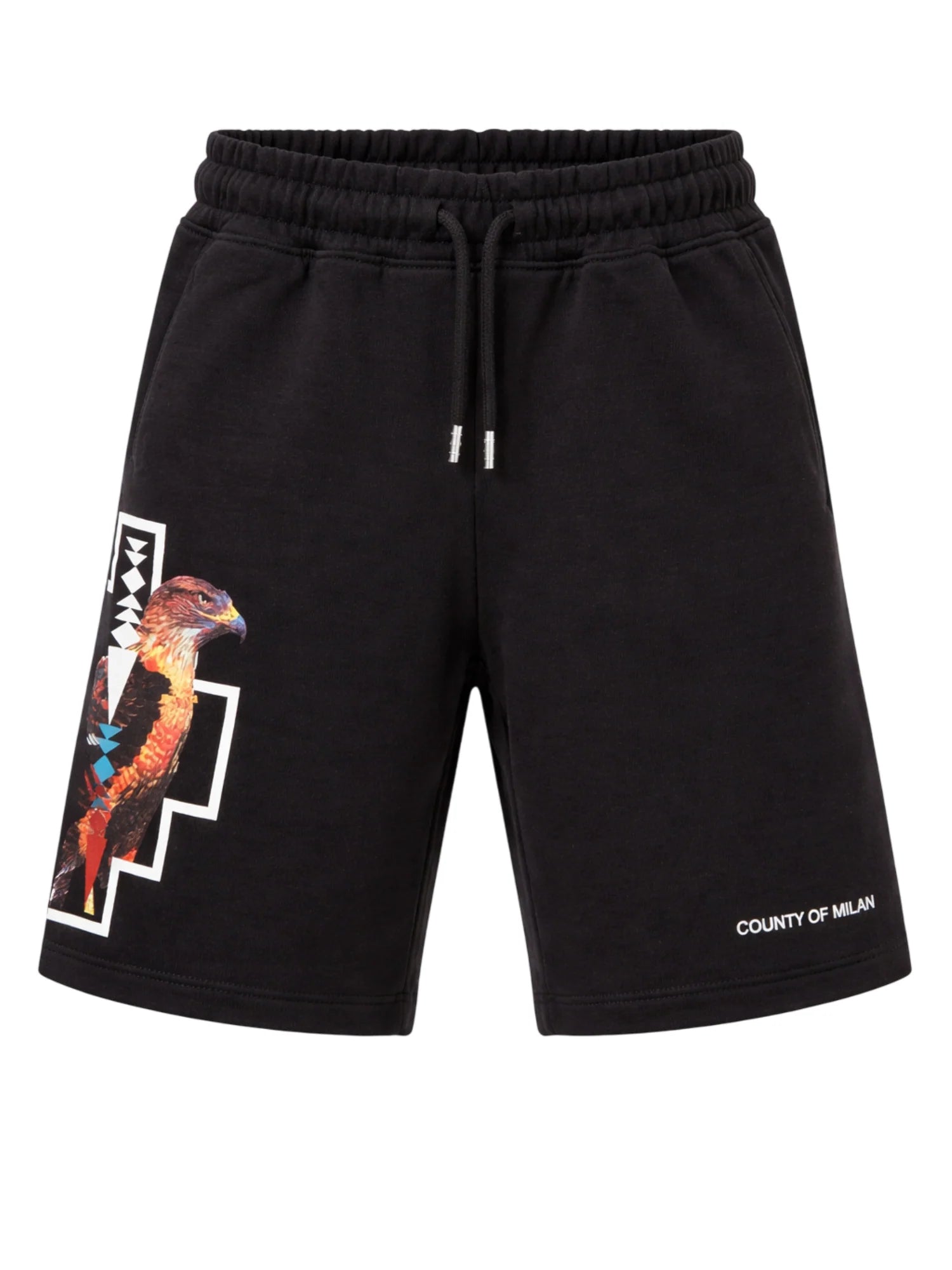 County of Milan bermuda bambino con stampa iconica nero S6CMJBBE049 110 COUNTY OF MILAN KIDS 