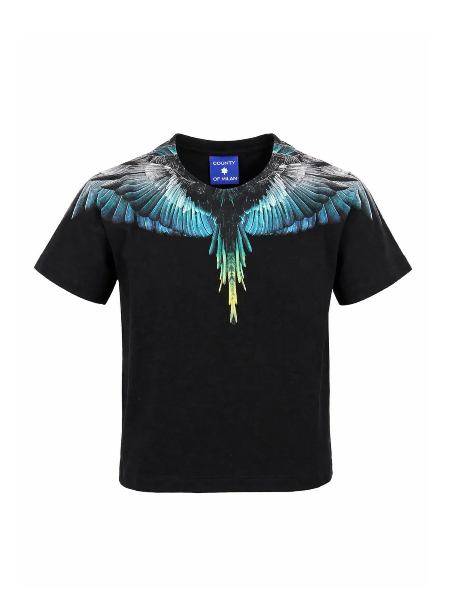 County of Milan T-shirt bambino manica corta stampa iconica nero S6CMJBTH017 110 COUNTY OF MILAN KIDS 