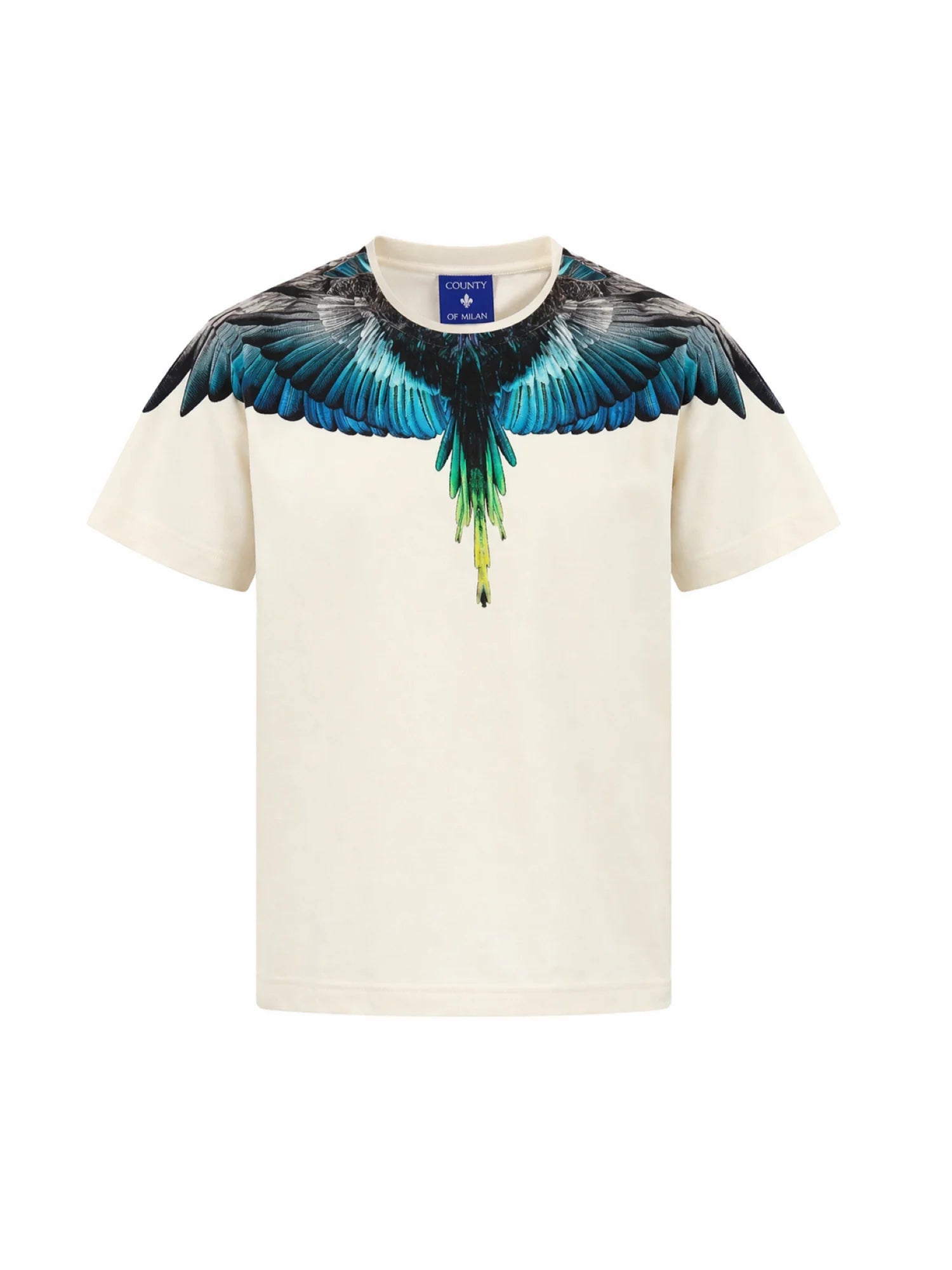 County of Milan T-shirt bambino manica corta stampa iconica panna S6CMJBTH017 412 COUNTY OF MILAN KIDS 