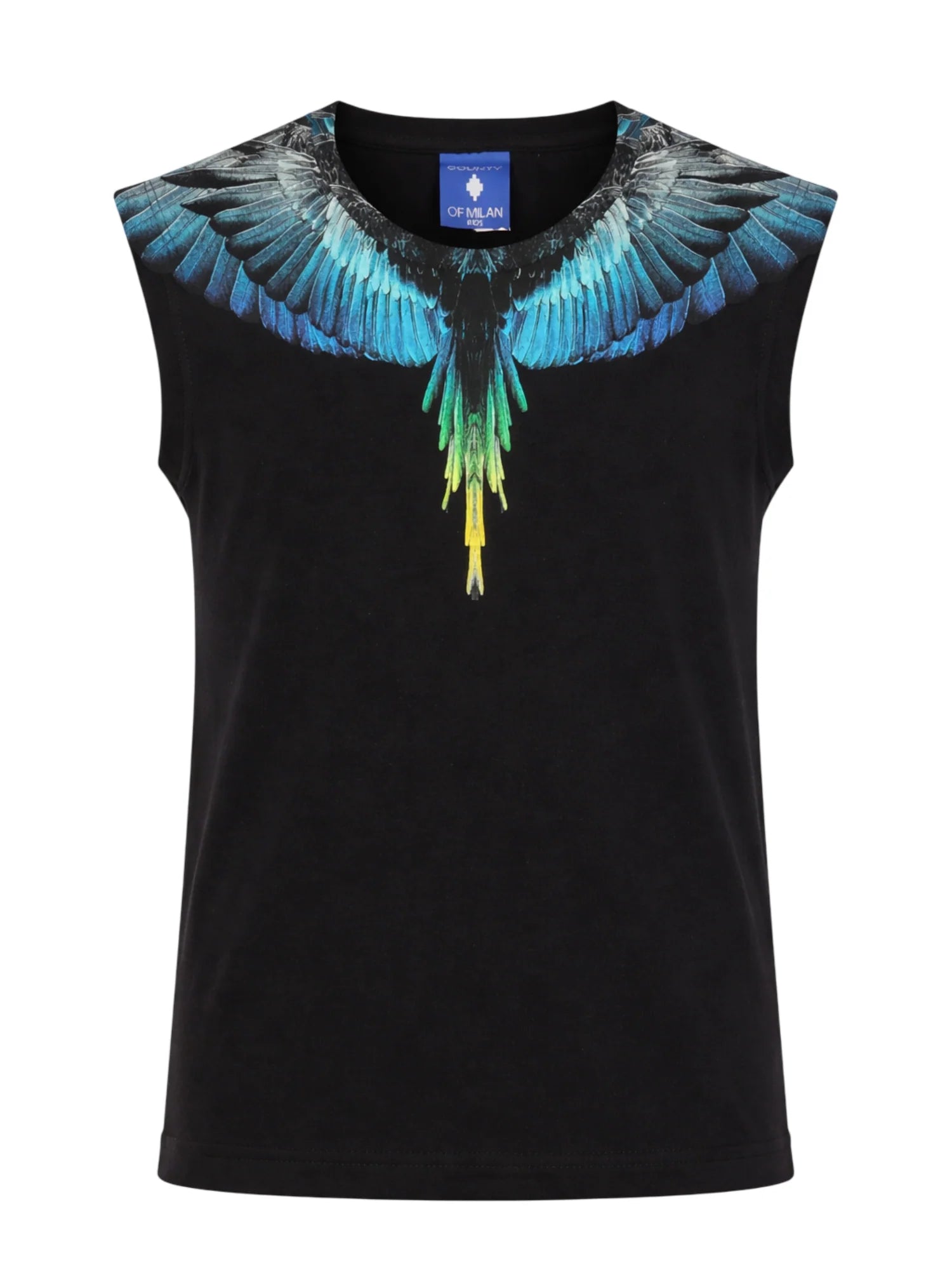 County of Milan T-shirt smanicata bambino con stampa iconica nero S6CMJBTH018 110 COUNTY OF MILAN KIDS 