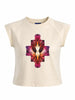 County of Milan T-shirt bambina con stampa iconica panna