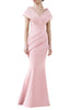 Couture Club abito da cerimonia con scollo a portafoglio rosa