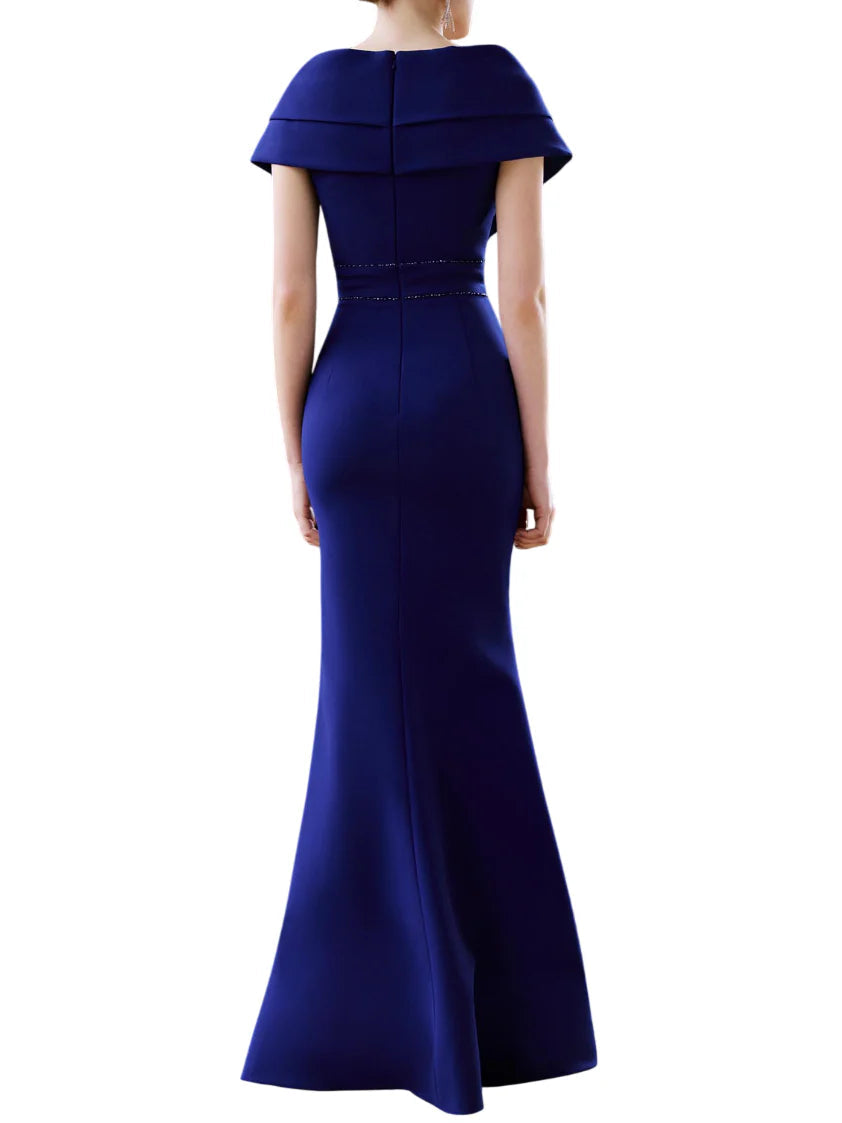 Couture Club abito da cerimonia con scollo a portafoglio blu 1G210CRP0P 640-AZUL COUTURE CLUB 