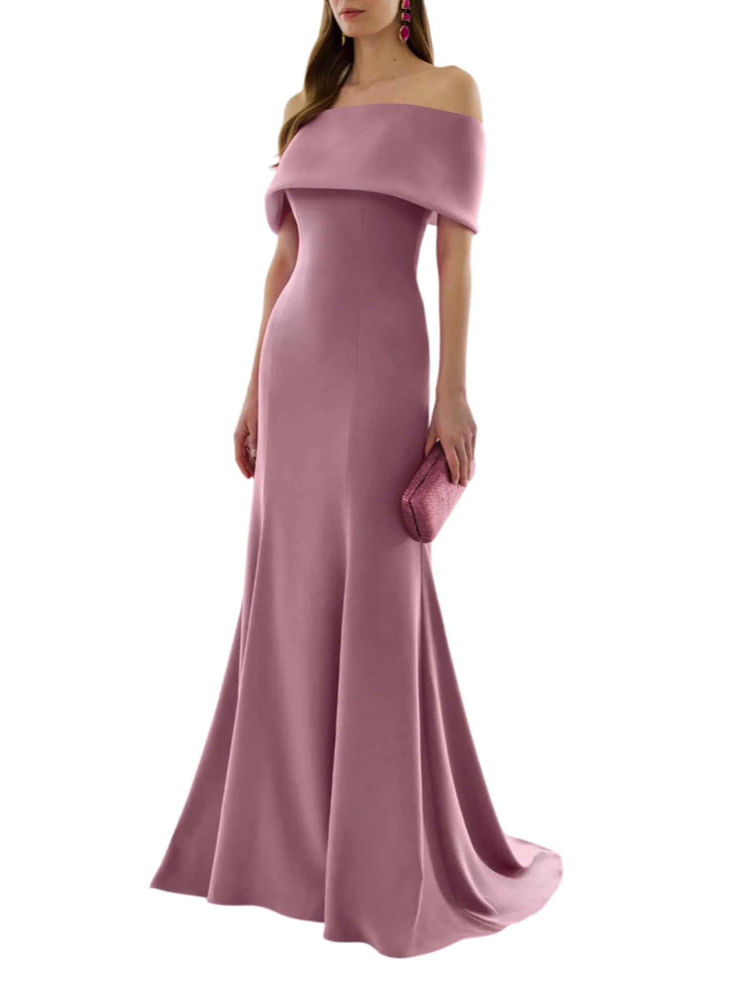 Couture Club abito cerimonia scollo omerale rosa 1G254CRP00 460-ROSA VINTAGE COUTURE CLUB 