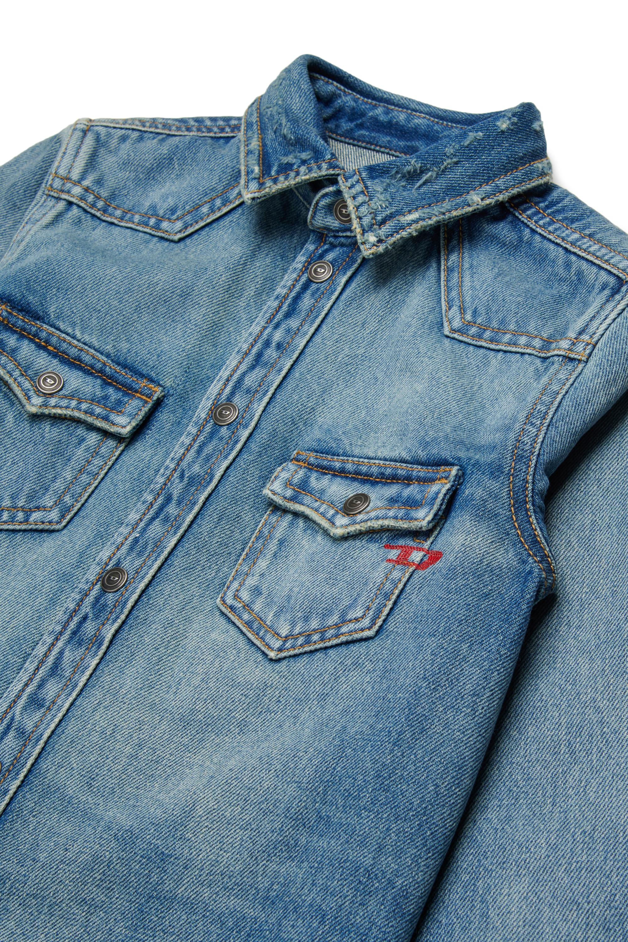 Diesel camicia bambino Ceko in denim lavaggio blu J00760-KXBRH K01 DIESEL 