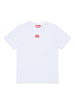 Diesel T-shirt manica corta con patch logato bianco