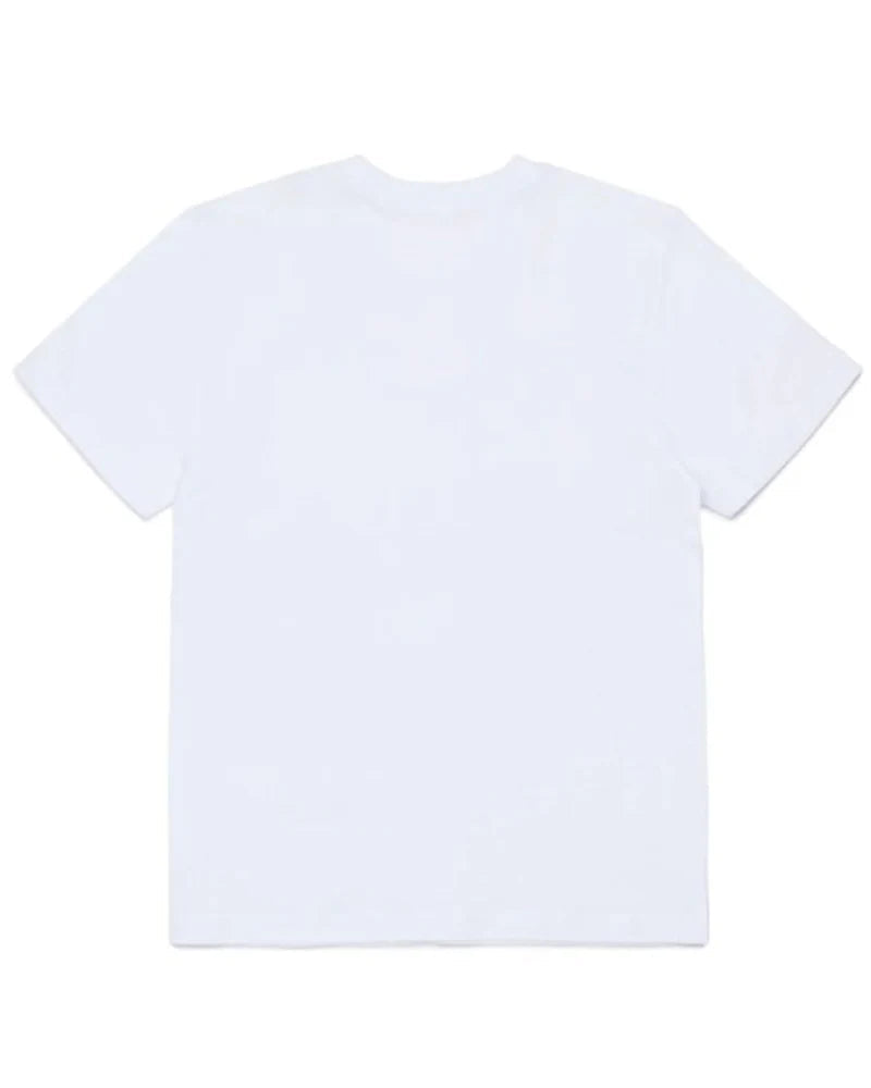 Diesel T-shirt manica corta con patch logato bianco J02501-0GRAI K100 DIESEL 