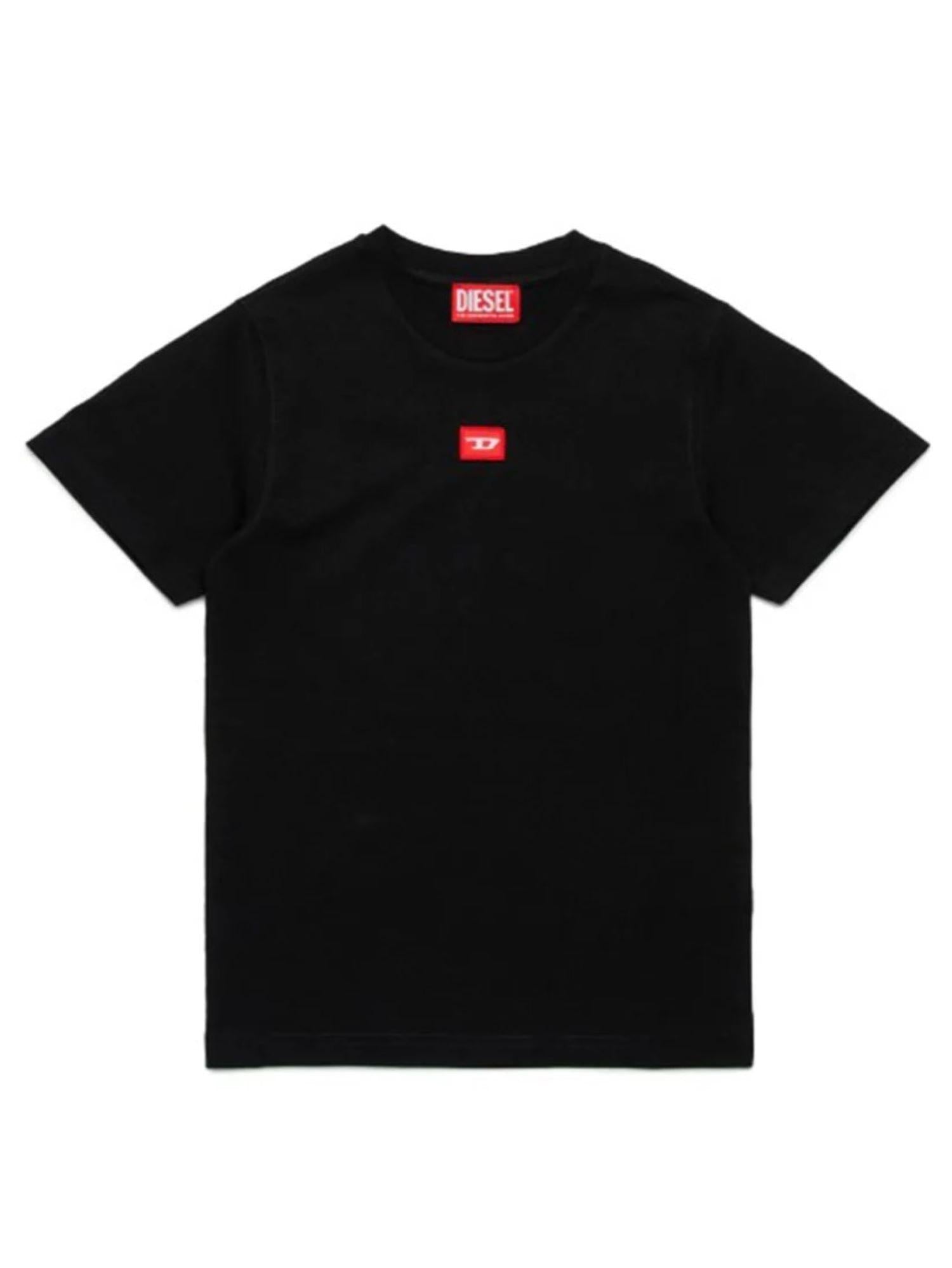 Diesel T-shirt manica corta con patch logato nero J02501-0GRAI K900 DIESEL 