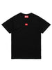 Diesel T-shirt manica corta con patch logato nero