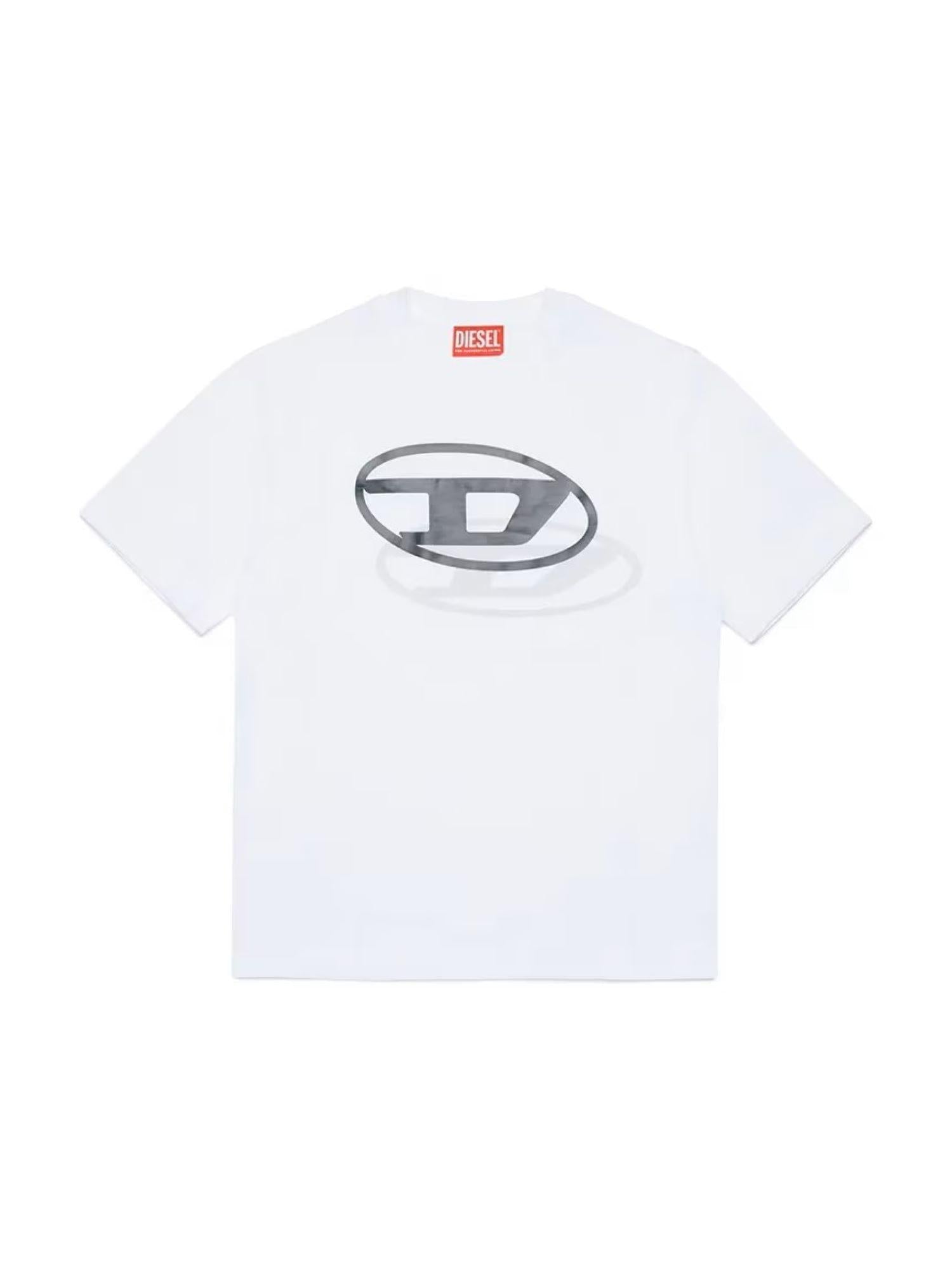 Diesel T-shirt bambino manica corta con logo bianco J02601-00YI9 K100 DIESEL 