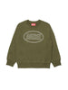 Diesel felpa bambino stampa logo verde militare