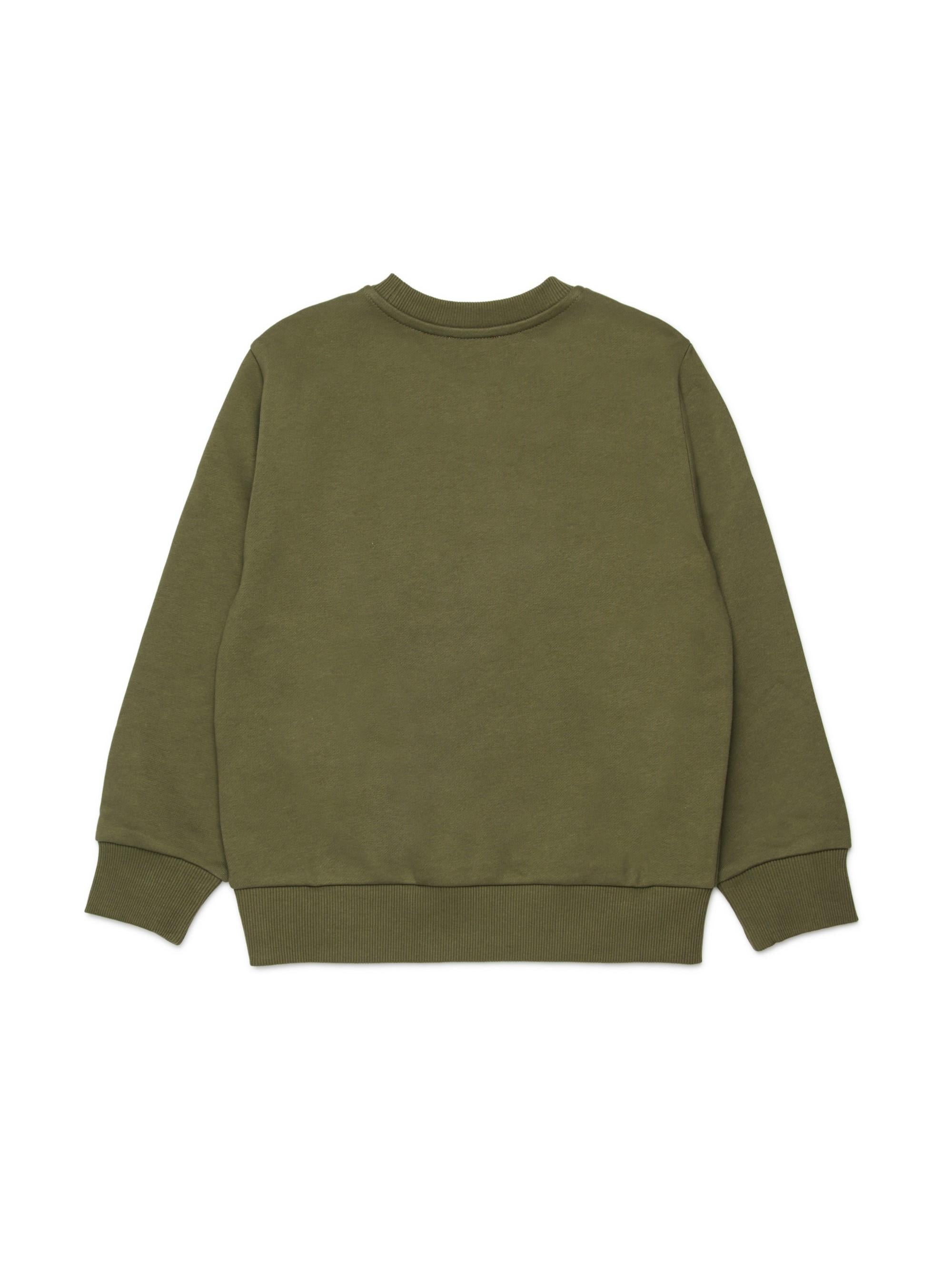 Diesel felpa bambino stampa logo verde militare J02611-0GEAD K511 DIESEL 