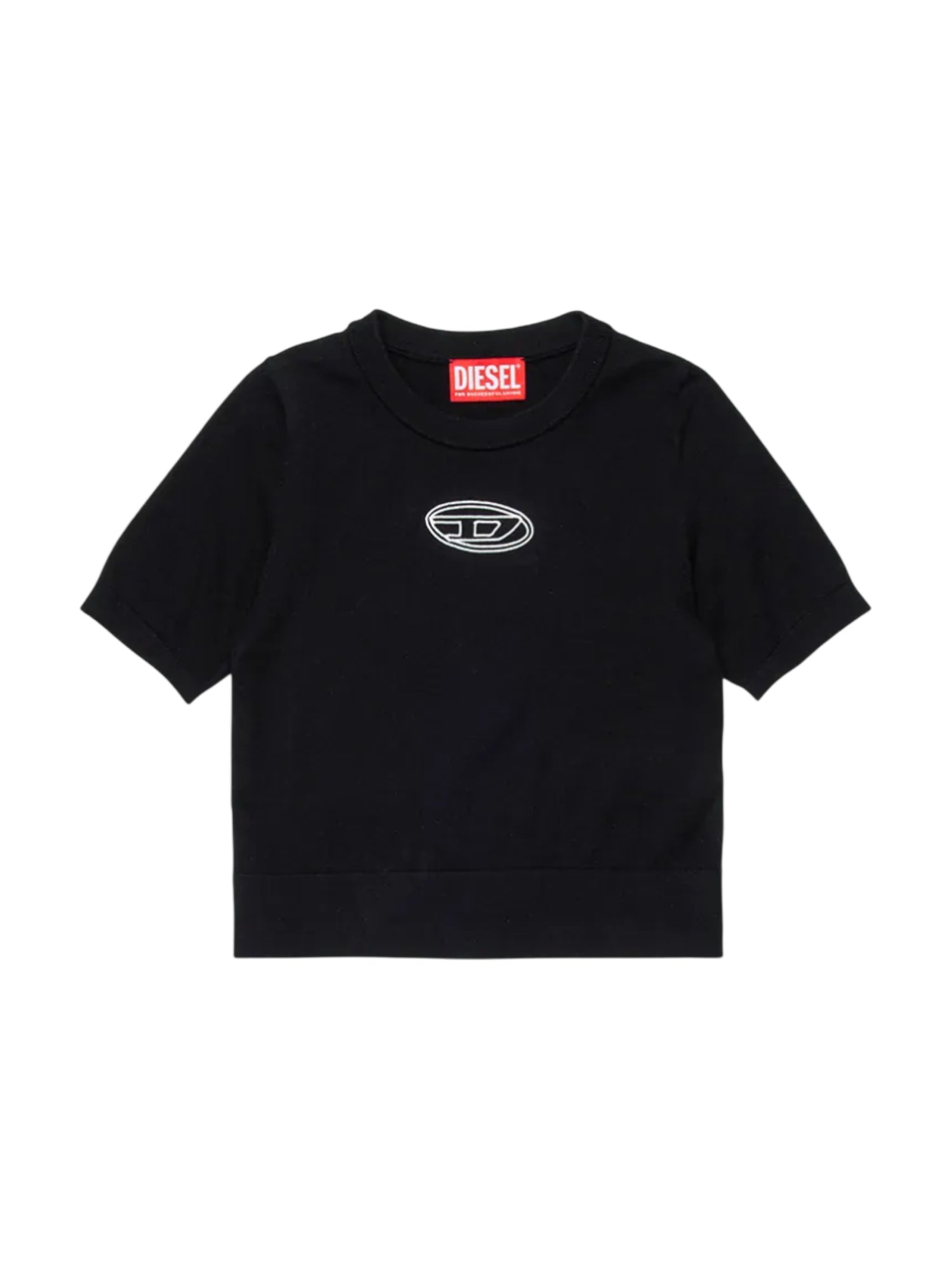 Diesel maglia bambina manica corta con logo nero J02654-RLAXU K900 DIESEL 