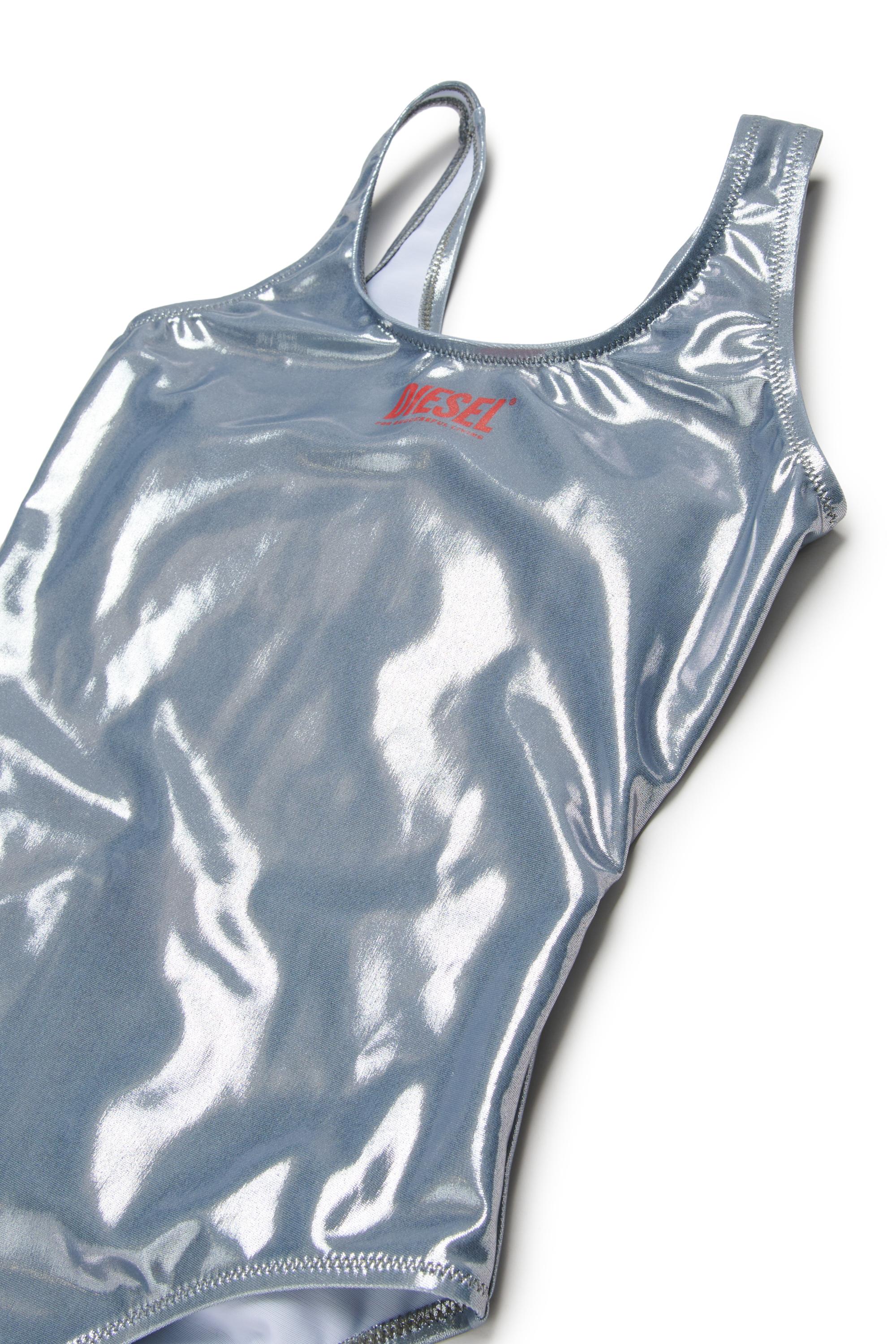 Diesel costume intero bambina in tessuto laminato argento J02721-KYA1E K90A DIESEL 