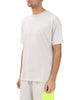 Disclaimer T-shirt uomo manica corta stampa logo grigio chiaro