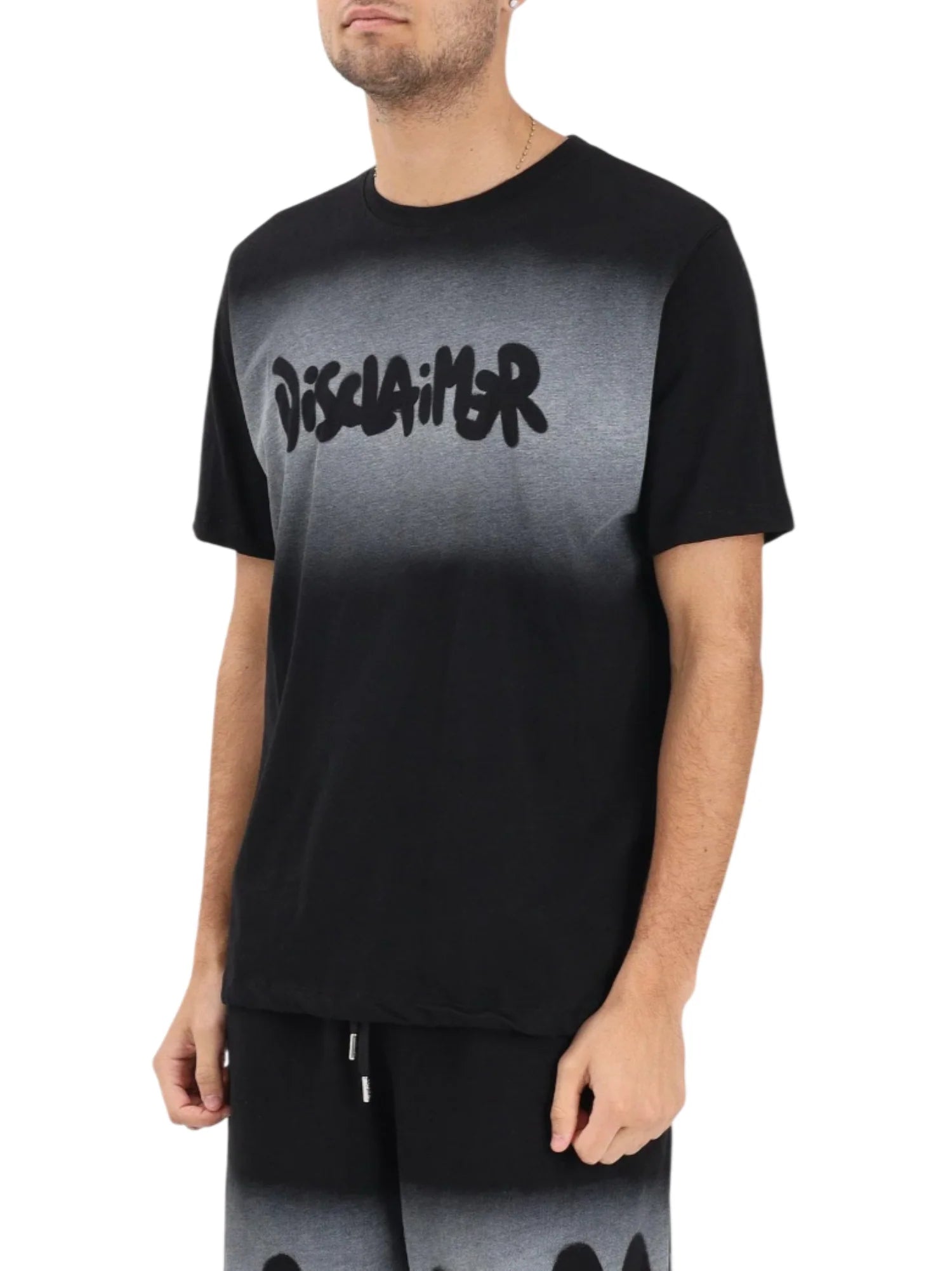 Disclaimer T-shirt uomo manica corta con logo nero 55419 NERO DISCLAIMER 