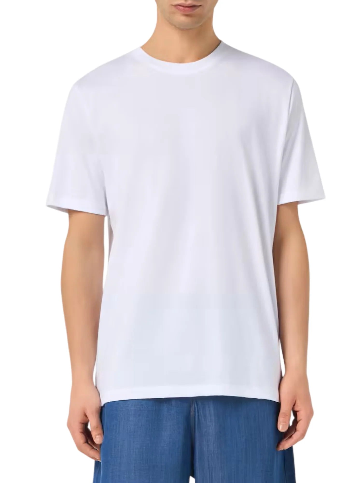 Disclaimer T-shirt uomo in jersey con logo posteriore bianco 55492 BIANCO DISCLAIMER 