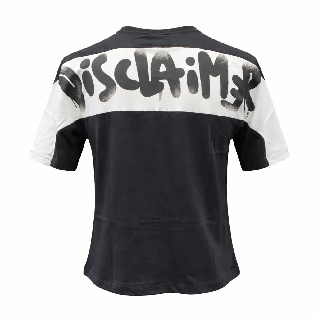 Disclaimer T-shirt bambino manica corta banda logo nero 58825 NERO-BIANCO DISCLAIMER 