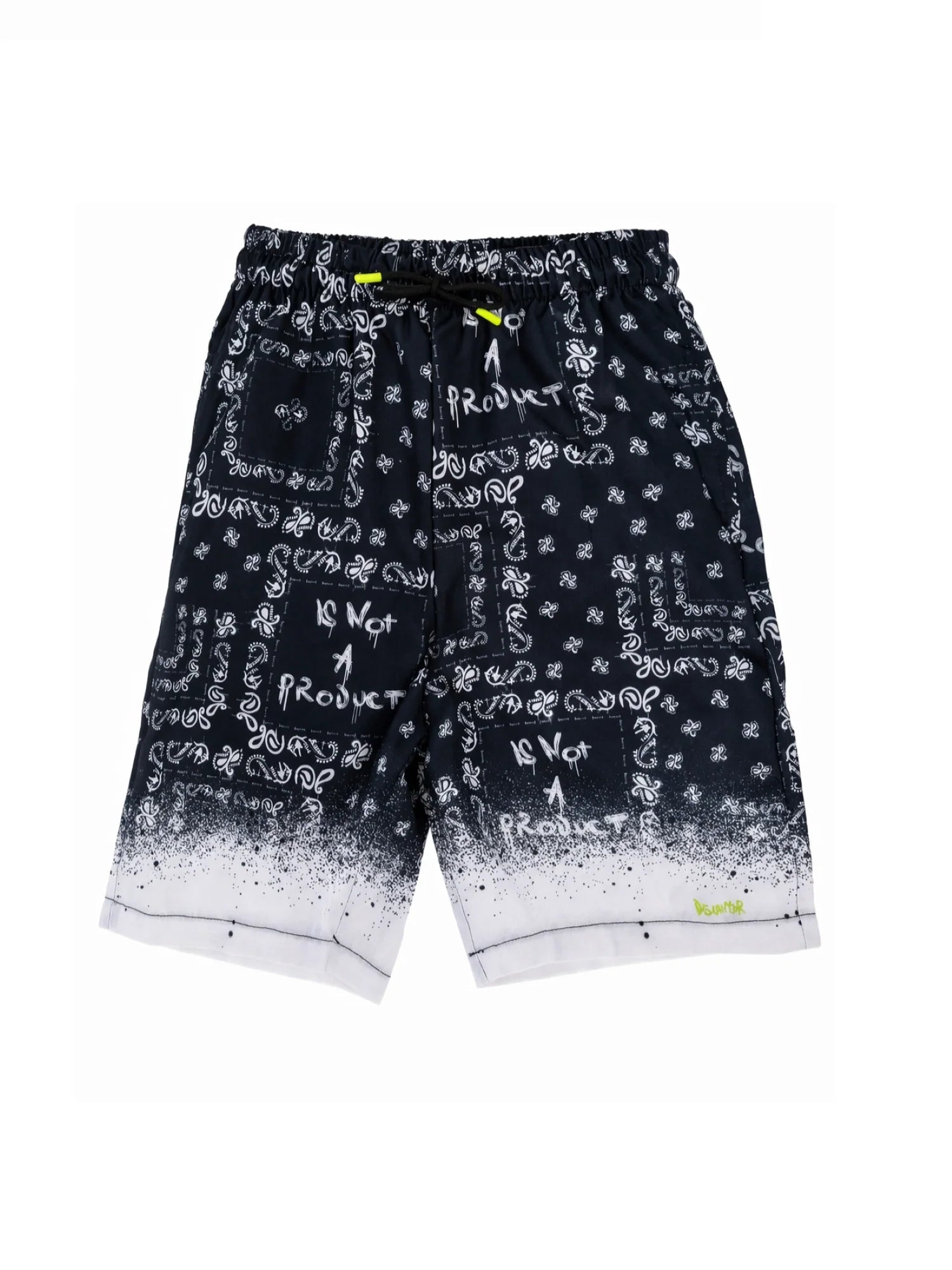 Disclaimer bermuda bambino in fantasia nero bianco 58850 NERO-FANTASIA BANDANA DISCLAIMER 