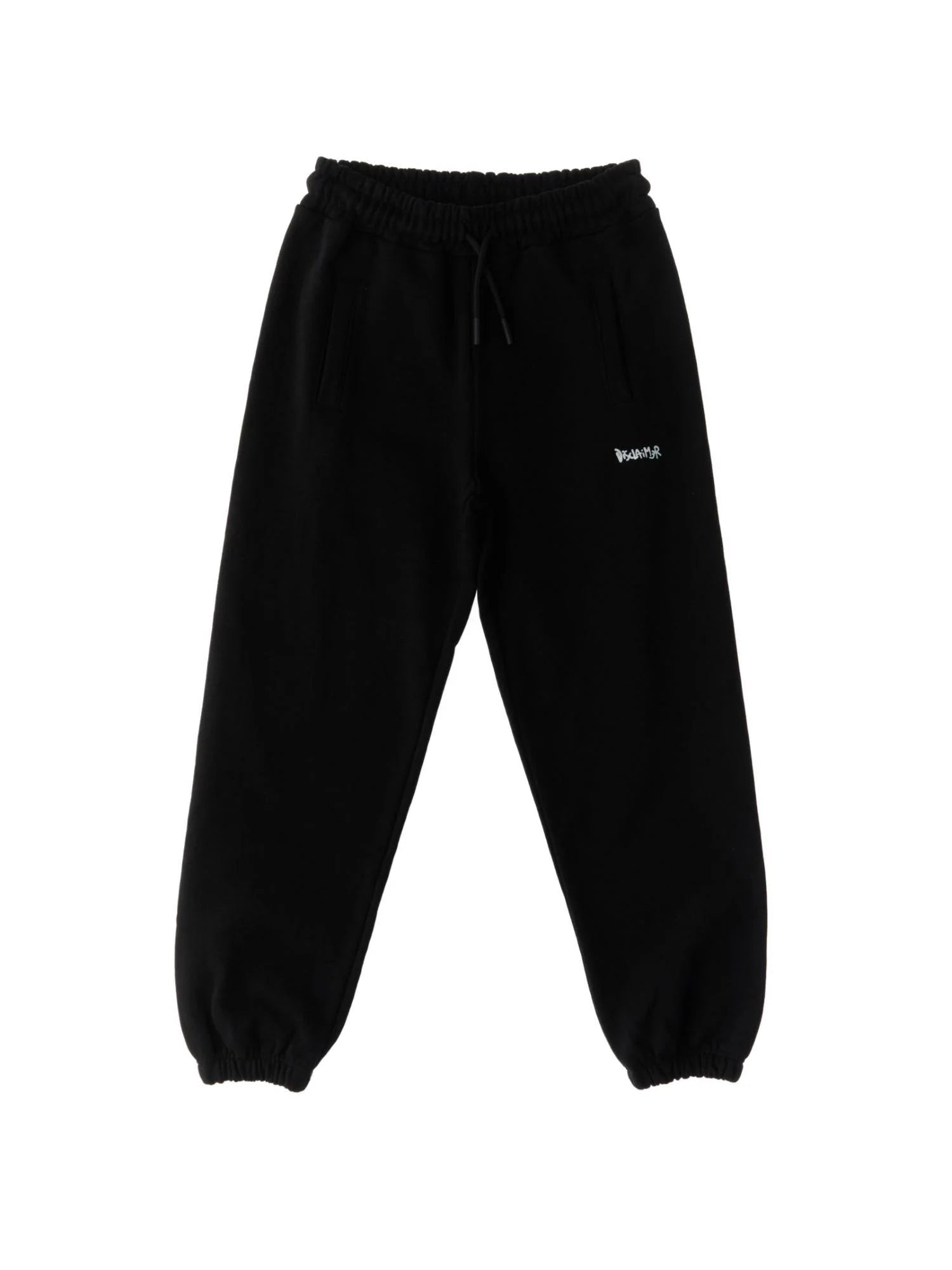 Disclaimer pantaloni joggers bambino con logo nero 58888 NERO DISCLAIMER 