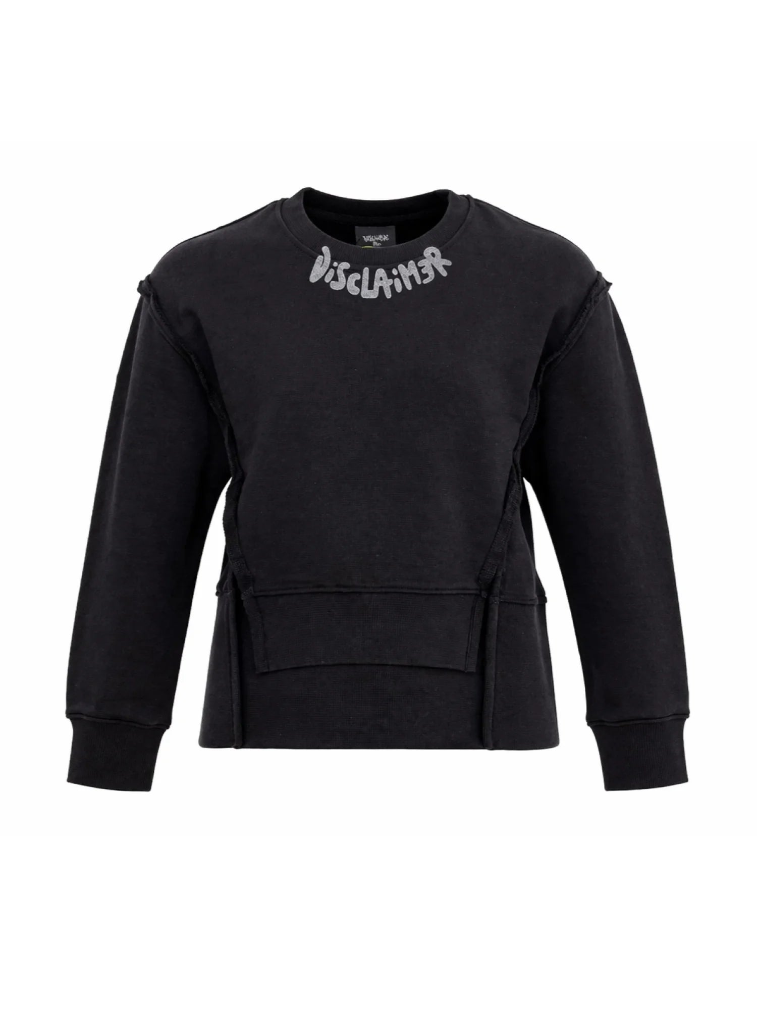Disclaimer felpa bambina con logo glitter nero 58955 NERO DISCLAIMER 