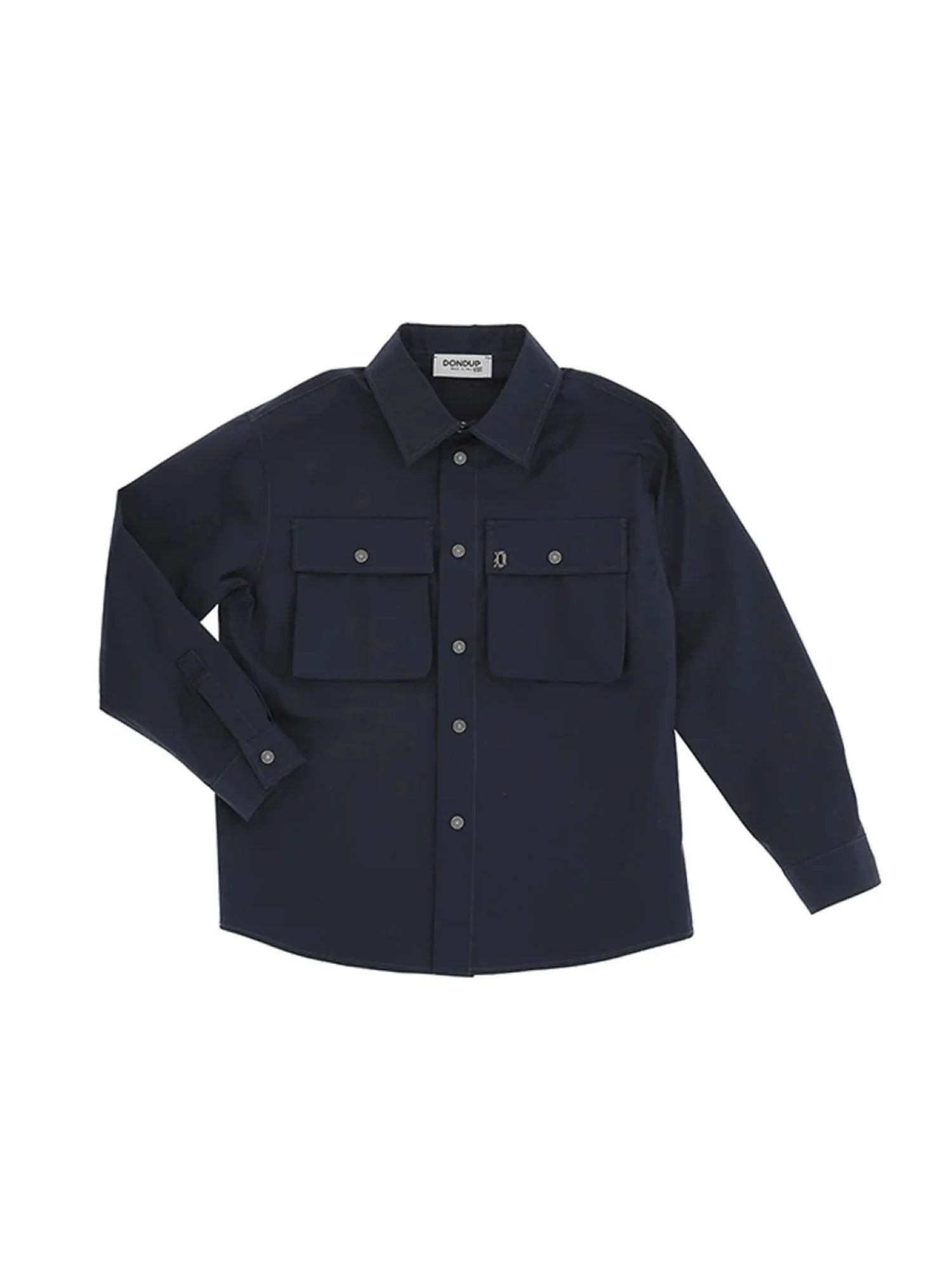 Dondup camicia cargo bambino manica lunga blu DMCA0500CA032 4005 DONDUP 