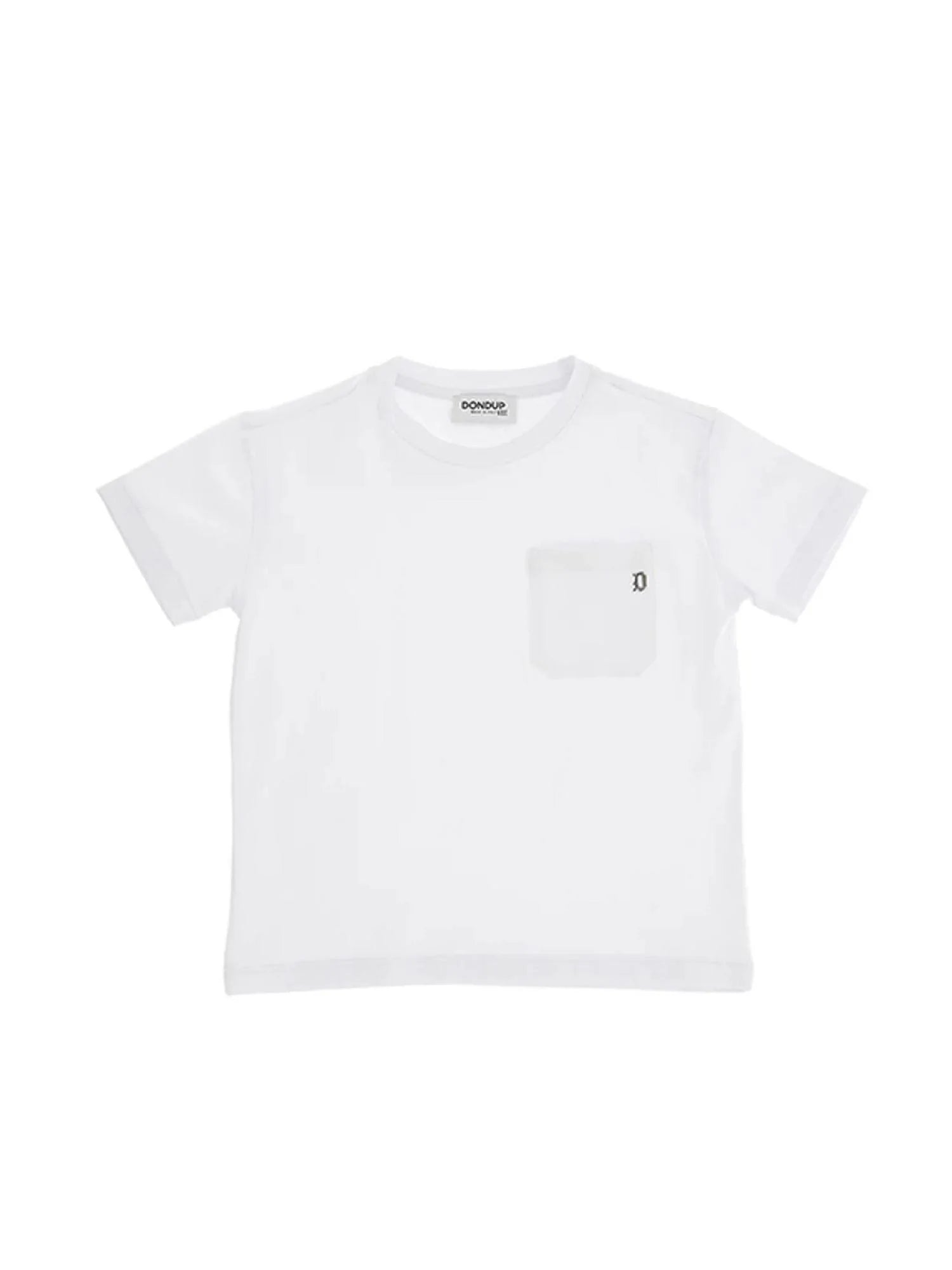 Dondup T-shirt bambino in jersey con taschino bianco DMTS0510JE006 B000 DONDUP 