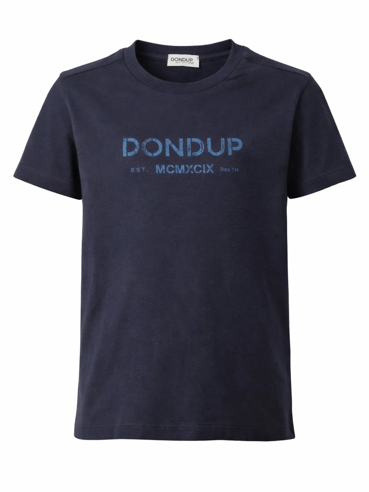 Dondup T-shirt bambino in cotone con logo blu DMTS0590JE017 4005 DONDUP 