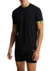 Dsquared2 T-shirt uomo manica corta con fascia logata nero giallo