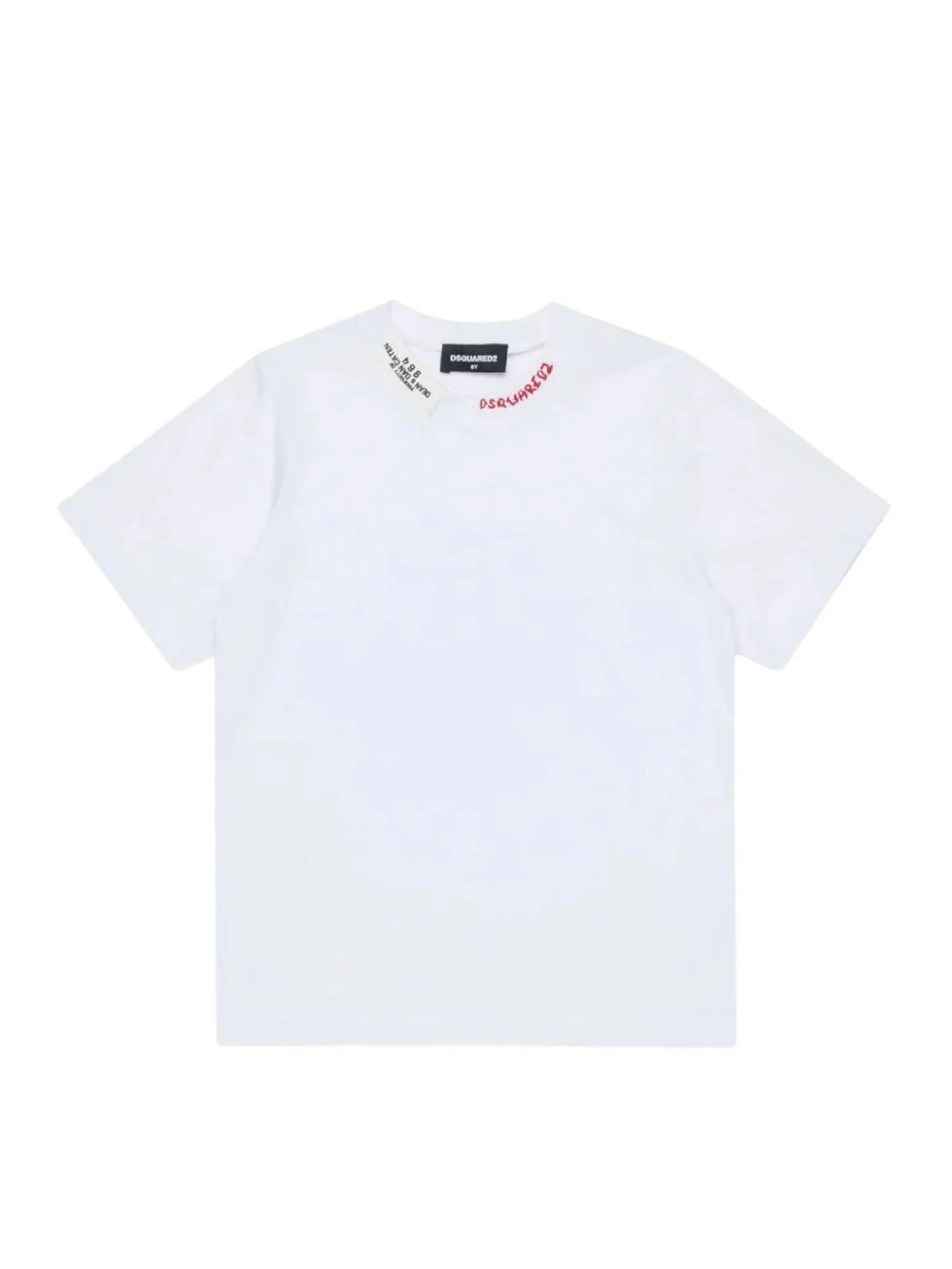 Dsquared2 T-shirt bambino manica corta in jersey bianco DQ3161-D0AGP DQ100 DSQUARED2 