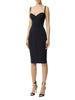 Elisabetta Franchi abito tubino stile bustier nero