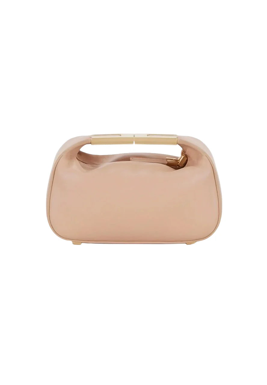 Elisabetta Franchi borsa a mano in ecopelle con placca logo nude BS07A62 EA1 ELISABETTA FRANCHI 