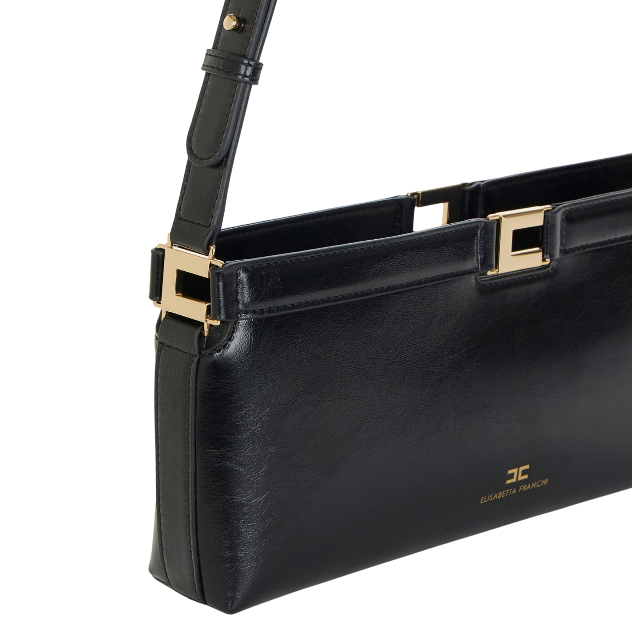 Elisabetta Franchi borsa in ecopelle con dettaglio logato nero BS17A61 110 ELISABETTA FRANCHI 