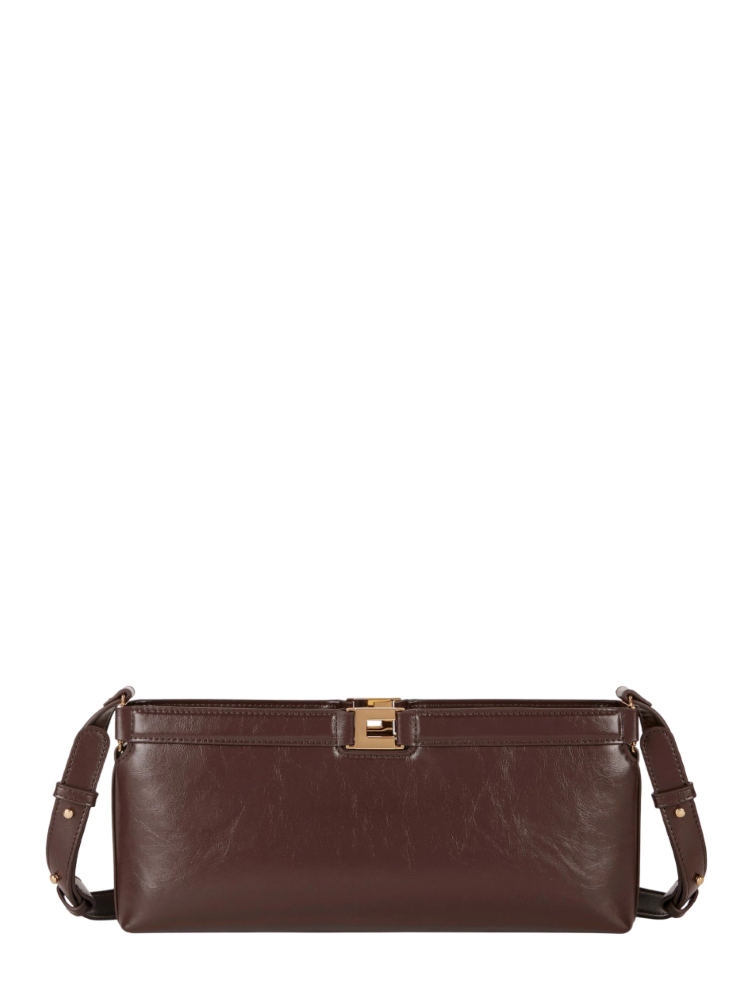 Elisabetta Franchi borsa in ecopelle con dettaglio logato marrone BS17A61 EV9 ELISABETTA FRANCHI 