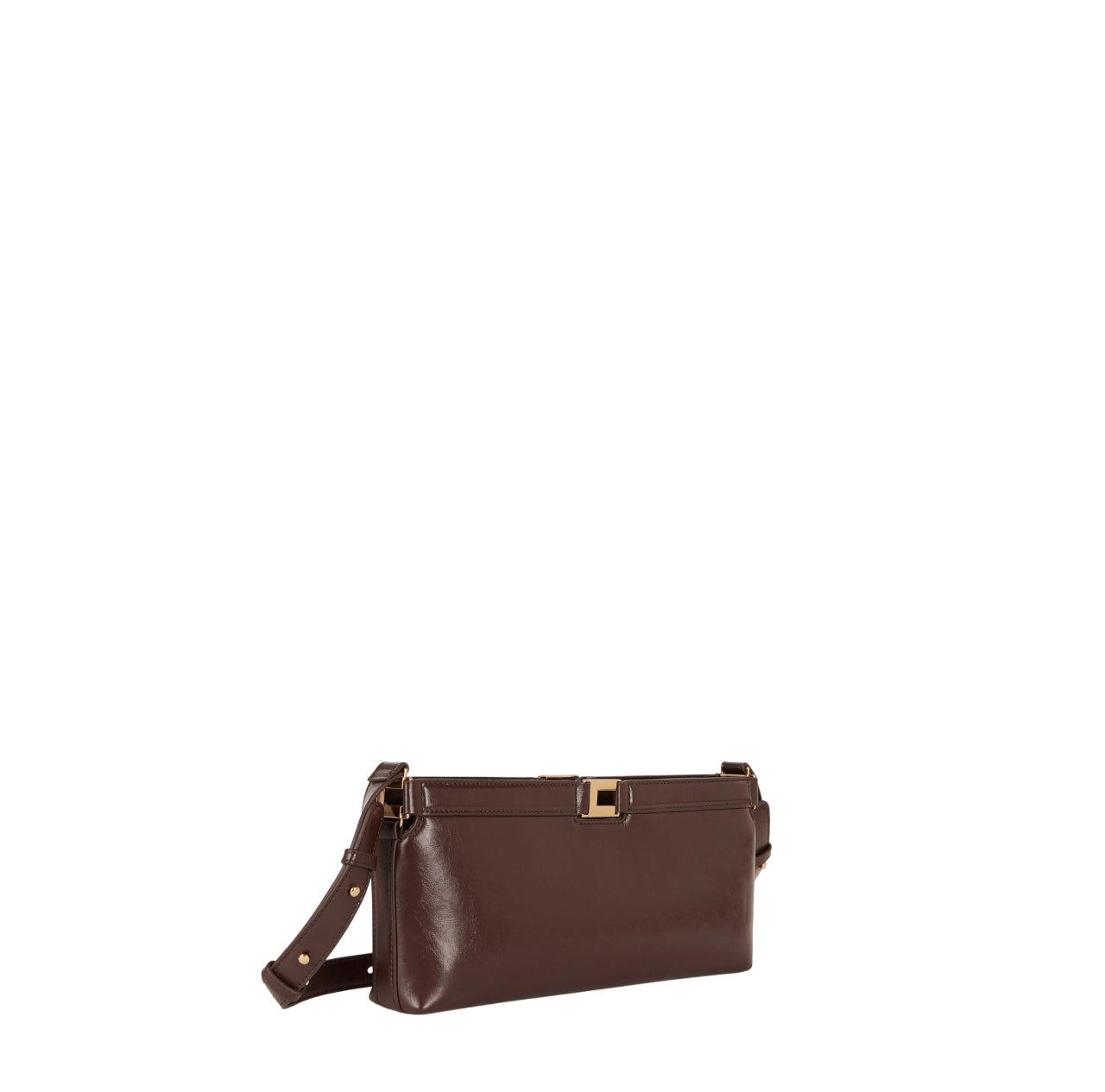 Elisabetta Franchi borsa in ecopelle con dettaglio logato marrone BS17A61 EV9 ELISABETTA FRANCHI 