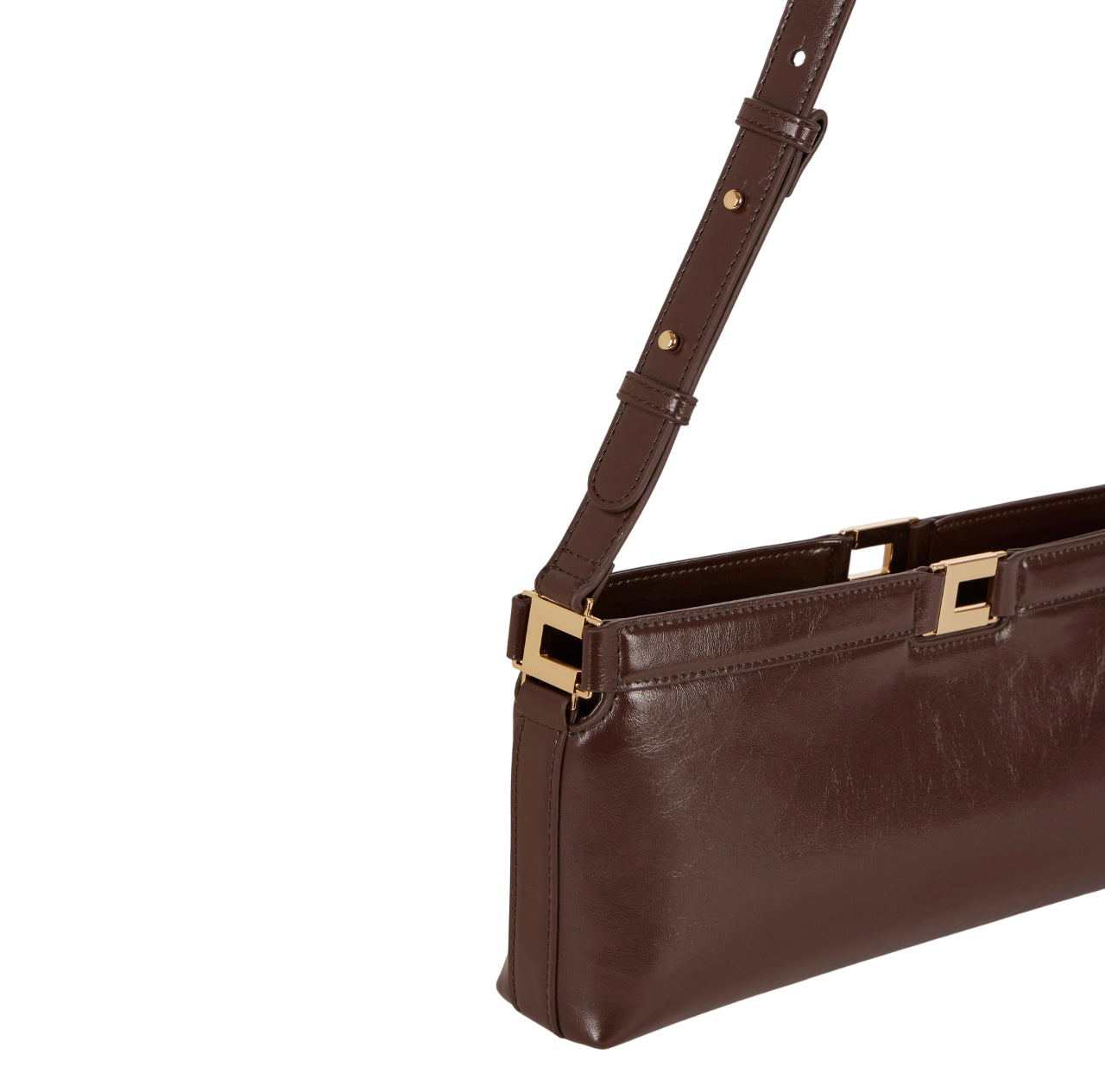 Elisabetta Franchi borsa in ecopelle con dettaglio logato marrone BS17A61 EV9 ELISABETTA FRANCHI 