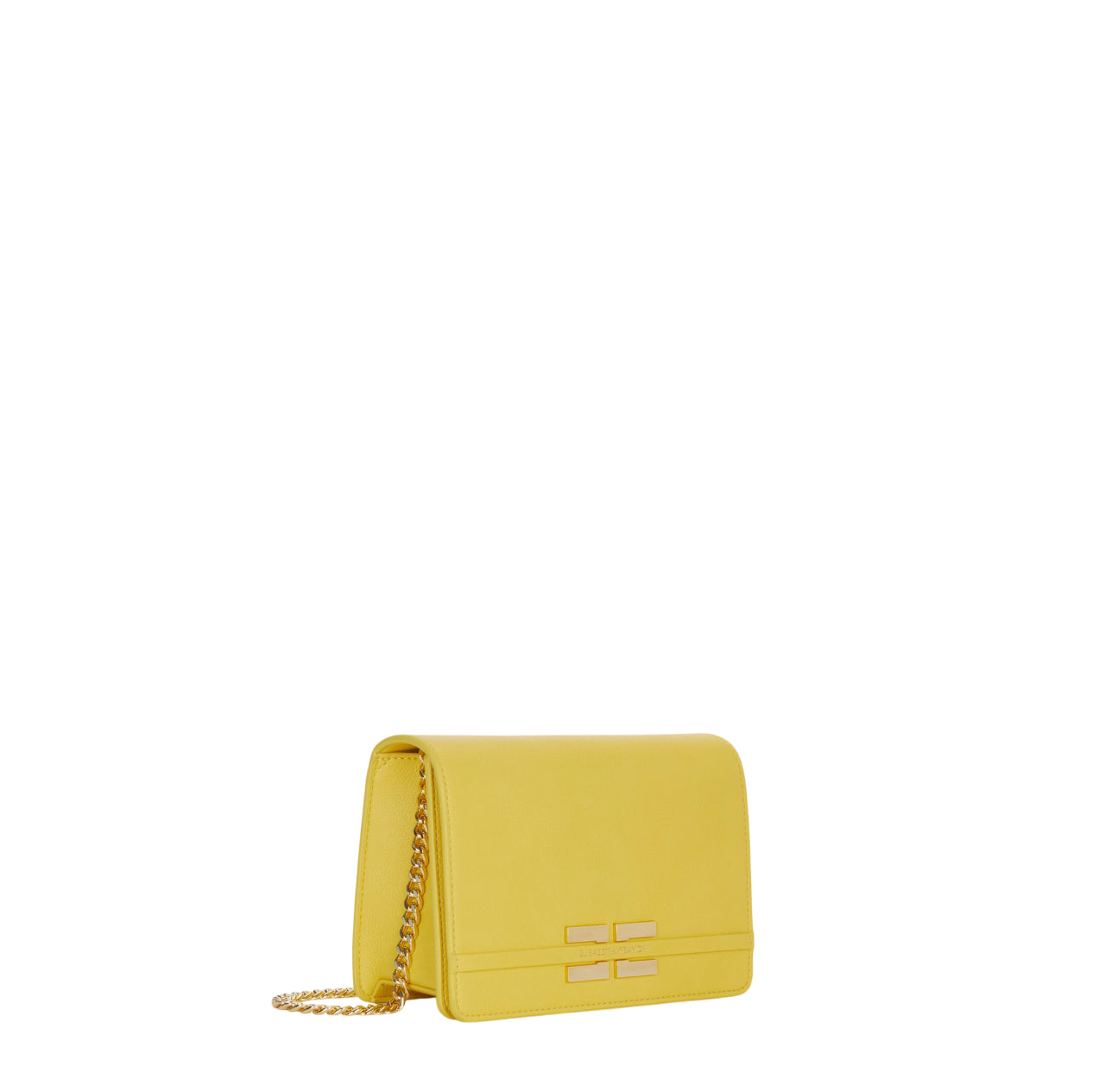 Elisabetta Franchi borsa a tracolla in ecopelle martellata gialla BS39A61 EV4 ELISABETTA FRANCHI 