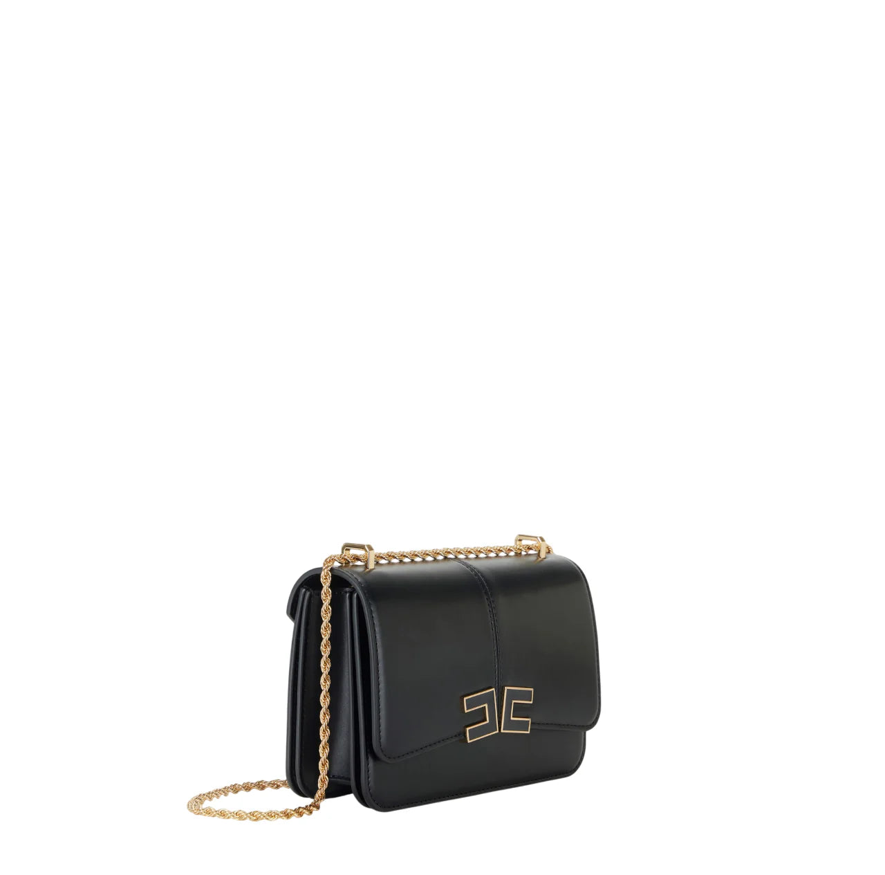Elisabetta Franchi borsa a tracolla con logo iconico nero BS91A61 110 ELISABETTA FRANCHI 