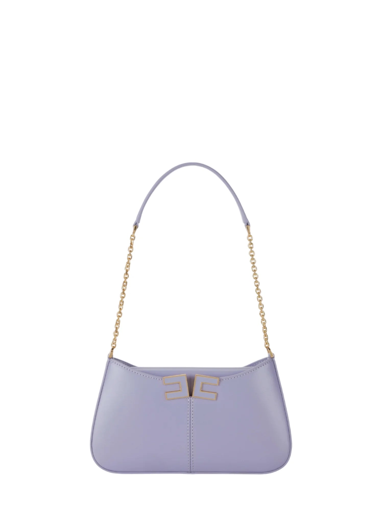 Elisabetta Franchi borsa a spalla con logo iconico lilla BS93A61 EV7 ELISABETTA FRANCHI 