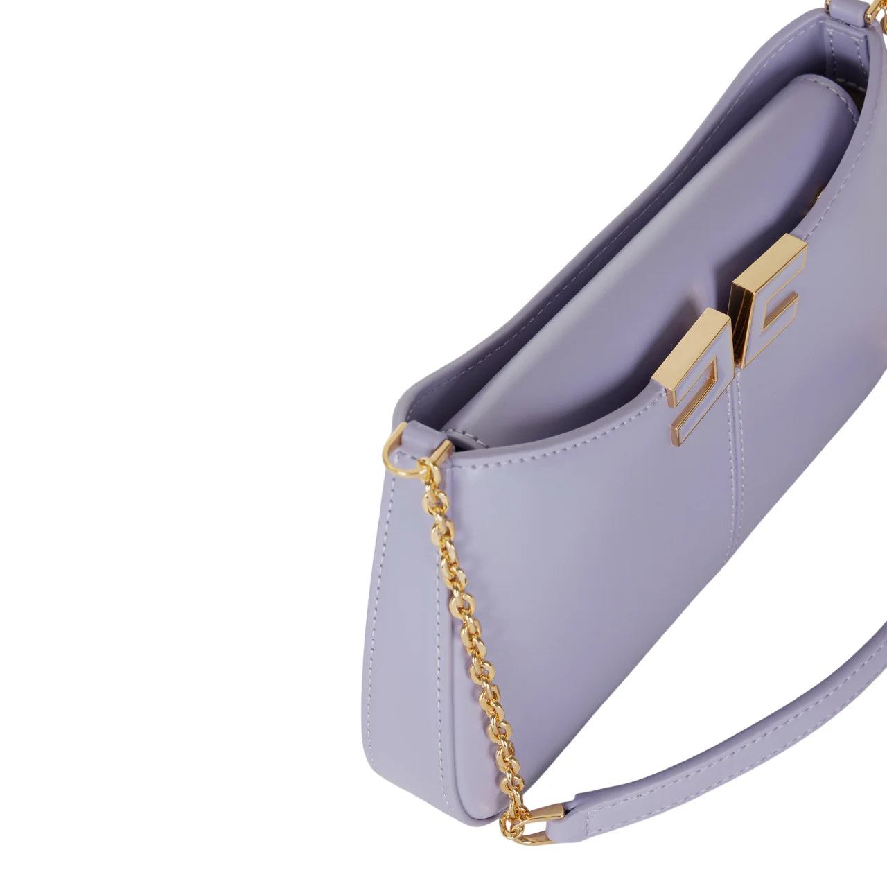Elisabetta Franchi borsa a spalla con logo iconico lilla BS93A61 EV7 ELISABETTA FRANCHI 