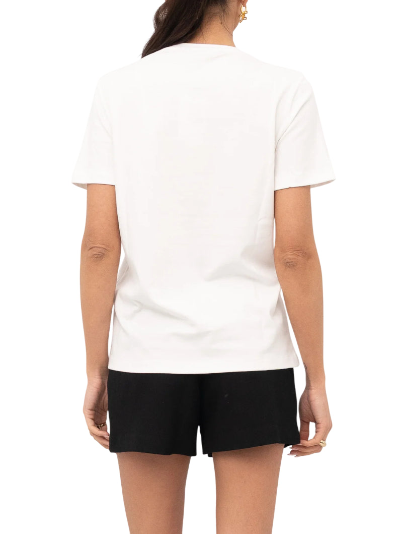 Elisabetta Franchi T-shirt manica corta con logo bianco MA68P61 270 ELISABETTA FRANCHI 