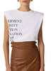 Elisabetta Franchi T-shirt smanicata con spalline bianco