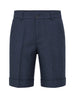 Emanuel Pris bermuda bambino misto lino blu