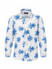 Emanuel Pris camicia bambino in fantasia floreale bianco celeste