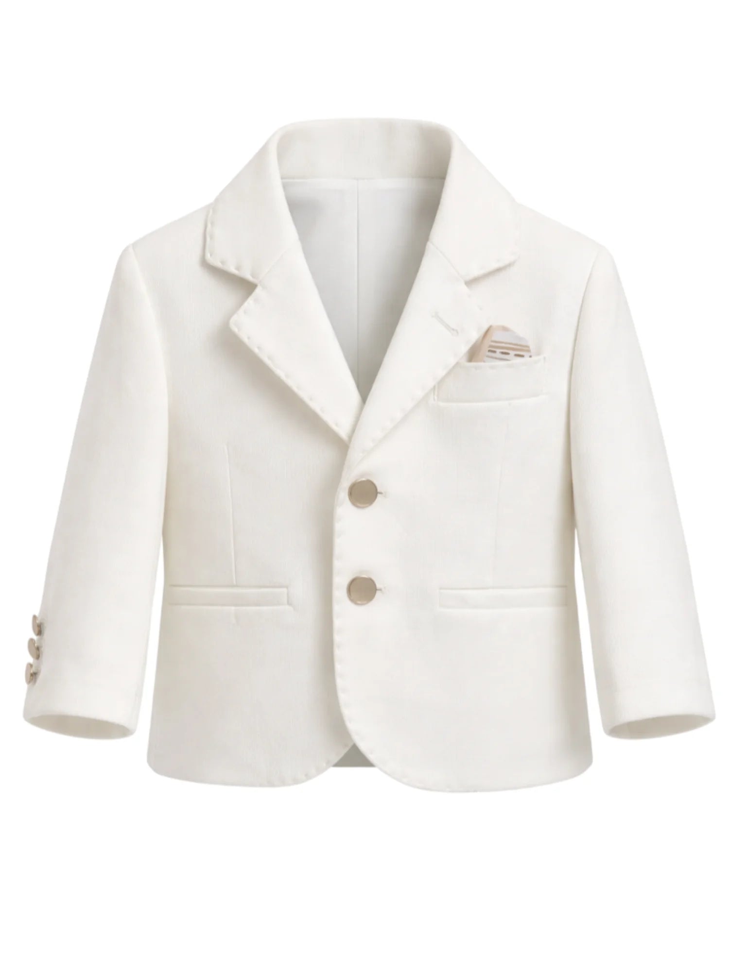 Emanuel Pris giacca monopetto elegante neonato con pochette panna EGC1132N OFF-BEIGE EMANUEL PRIS 