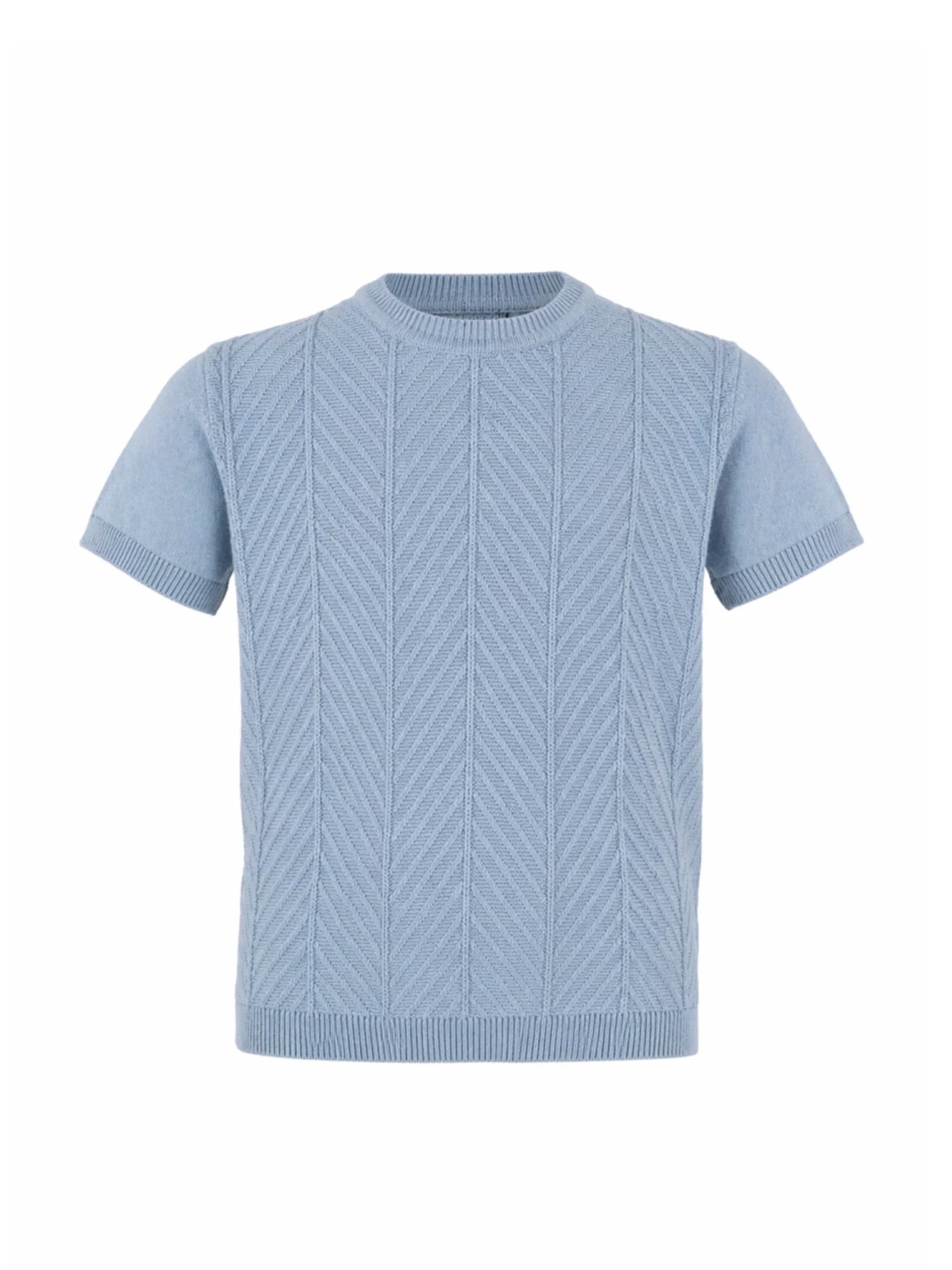 Emanuel Pris maglia chevron manica corta bambino celeste ETS3175B CIELO EMANUEL PRIS 