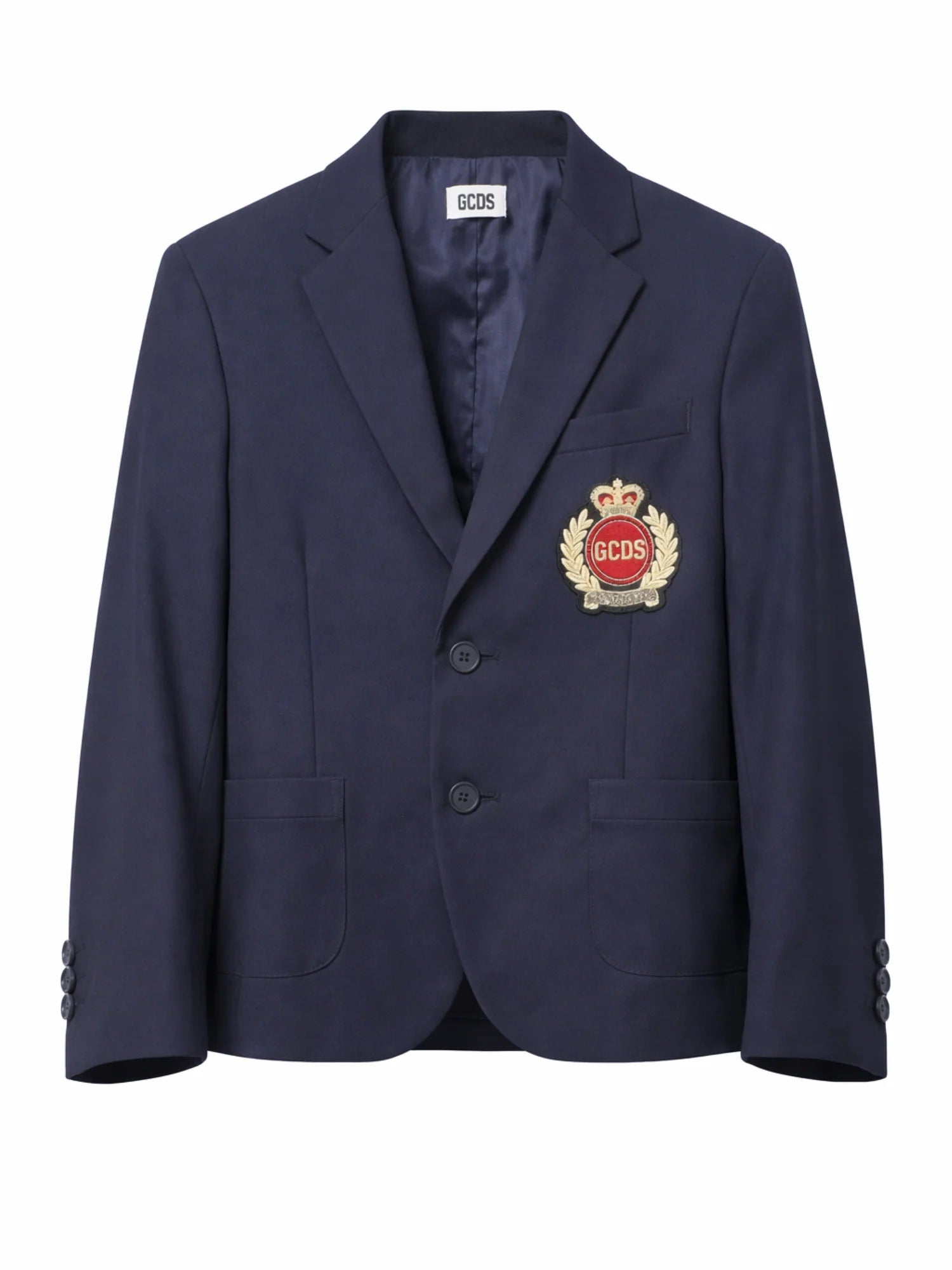 GCDS giacca blazer monopetto bambino Formal blu C1BJQA813T329 INDIGO BLUE-BLUE GCDS 