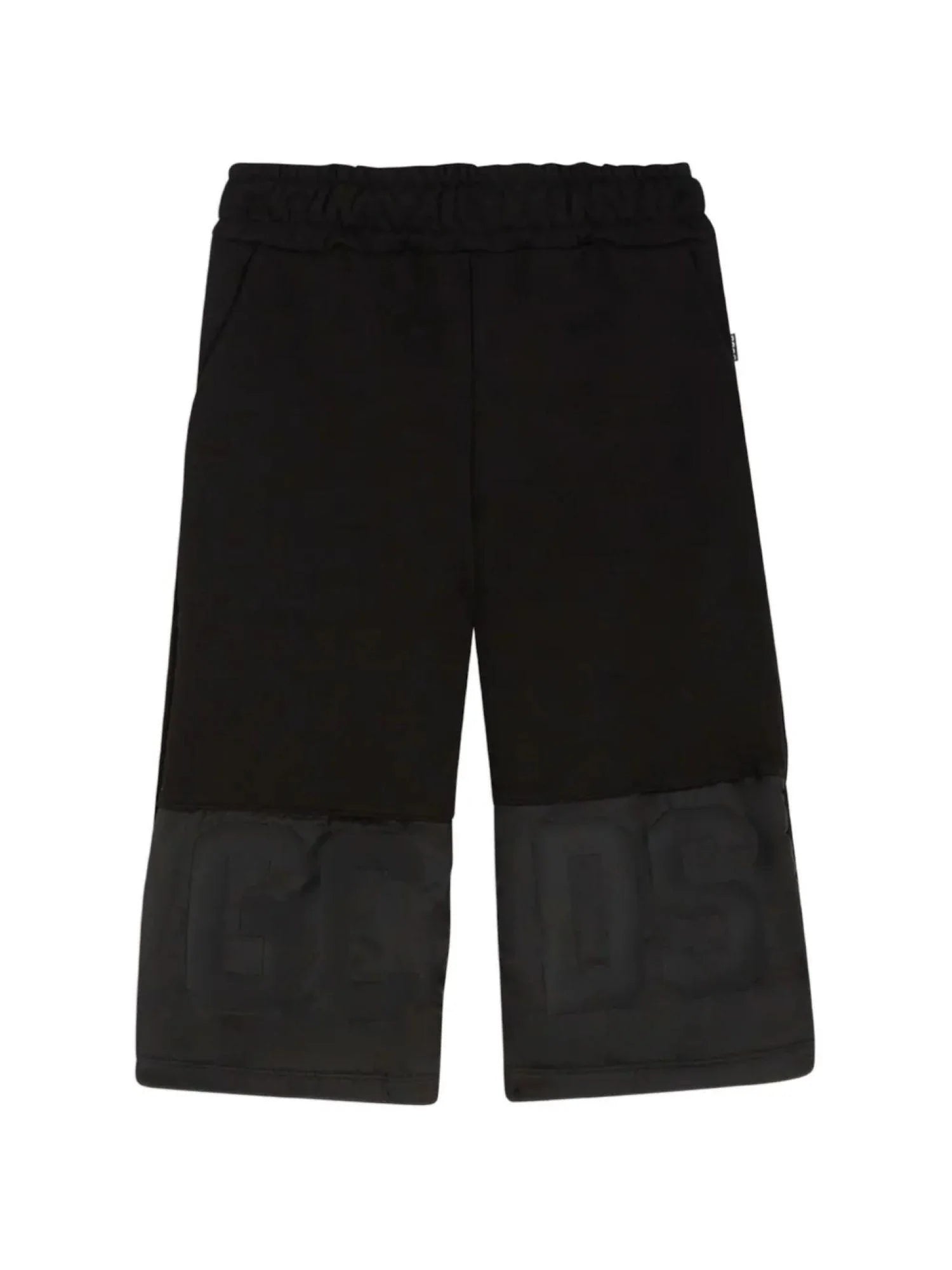 GCDS bermuda bambino con bande logo nero Z0UJQL599F004 BLACK-BLACK GCDS 